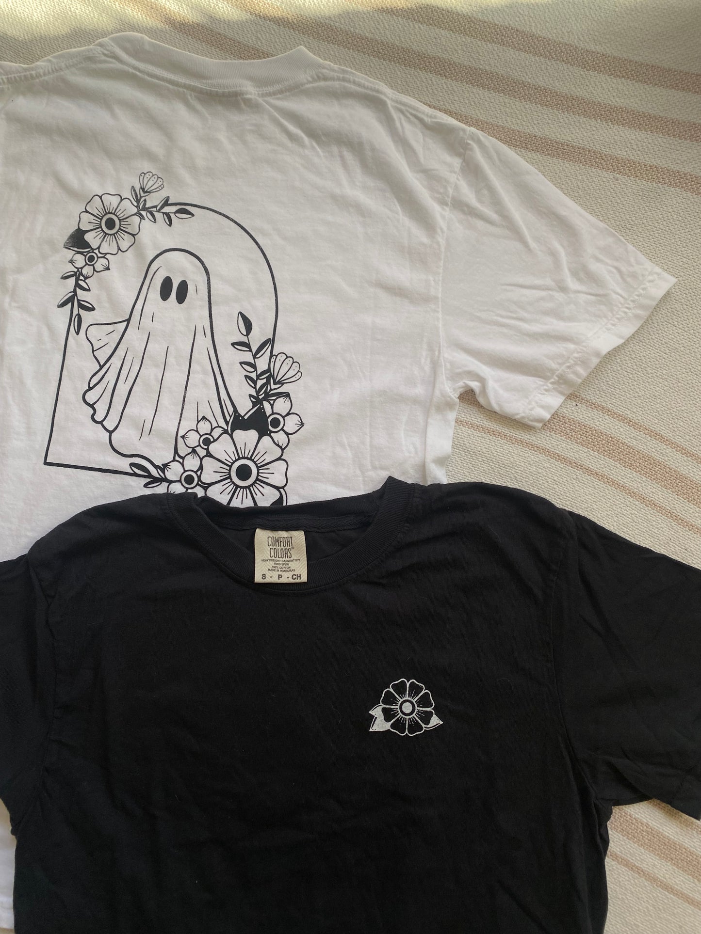 Oops! White Floral Ghost Tee - 2XL
