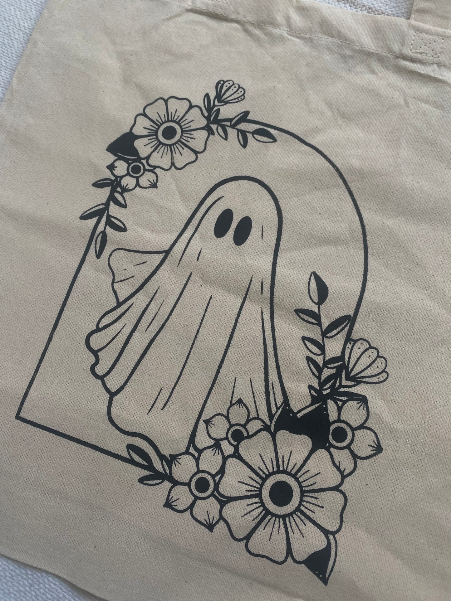 Floral Ghost Tote Bag