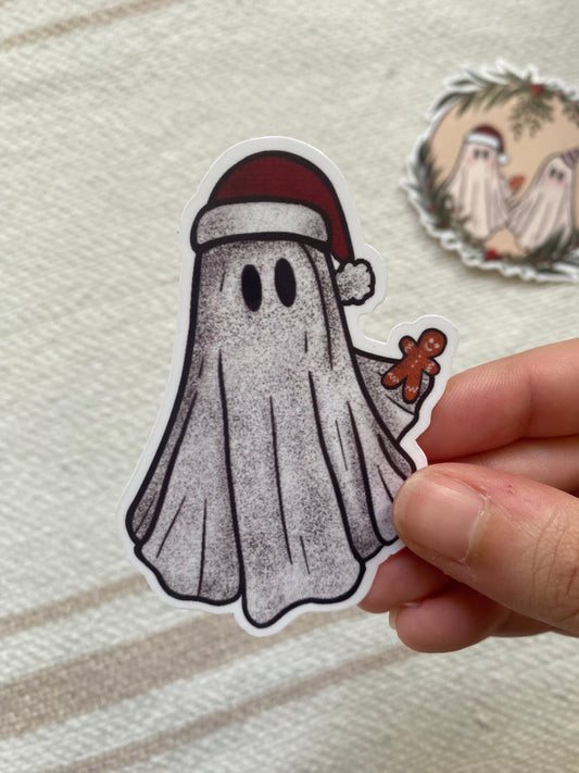 Santa Ghost Sticker