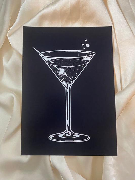 Space Martini Print