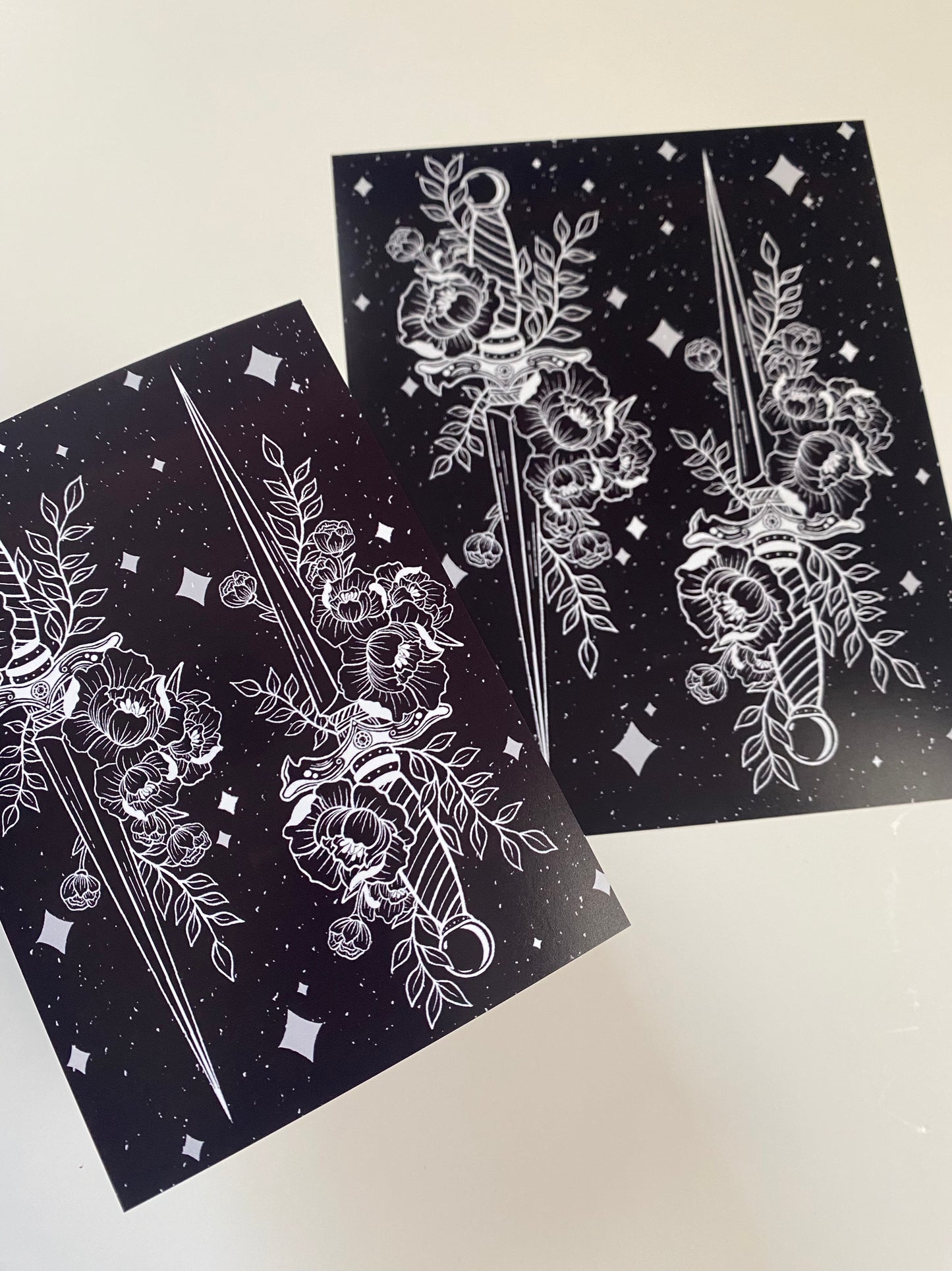 Floral Dagger Print