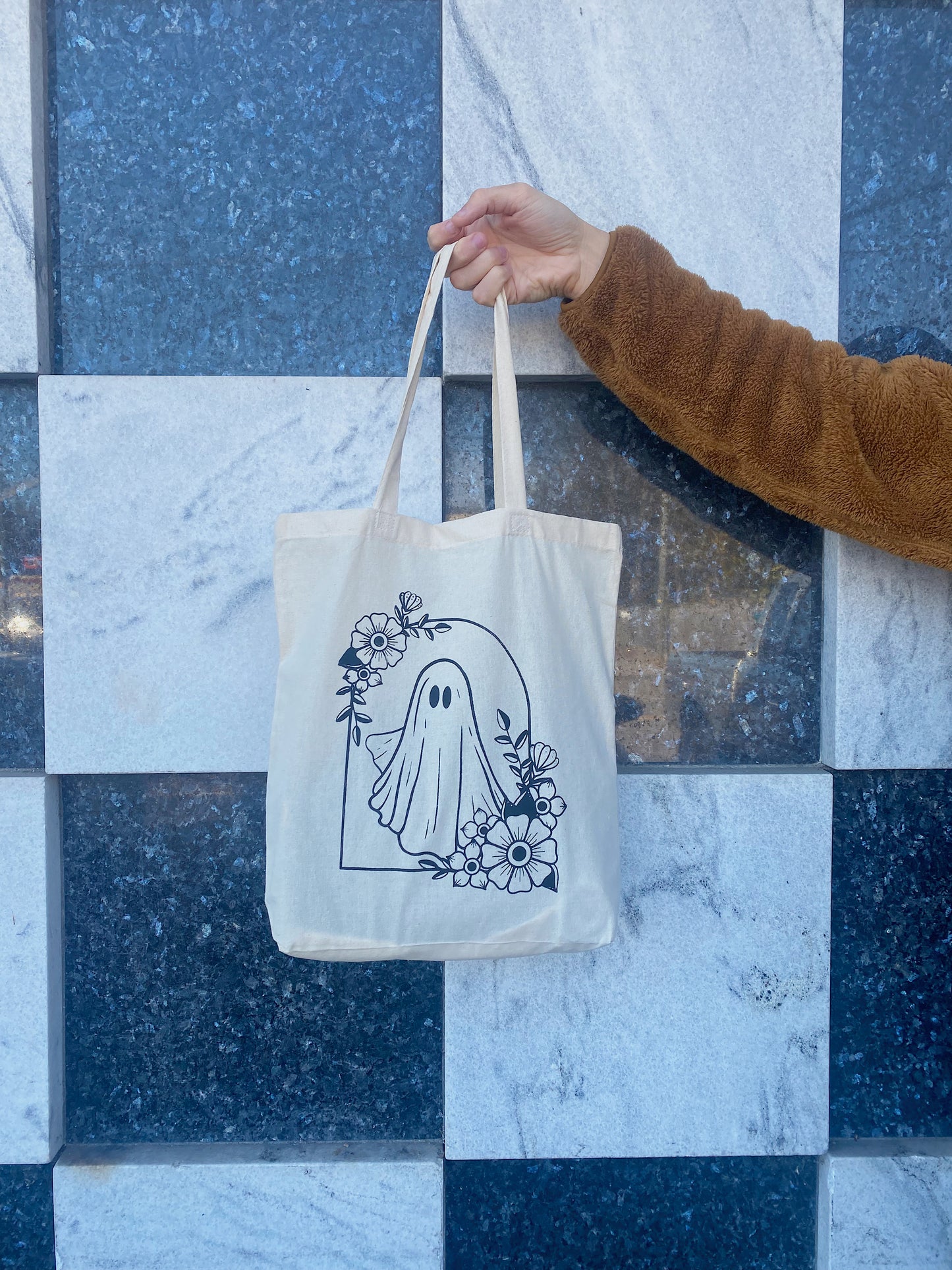 Floral Ghost Tote Bag