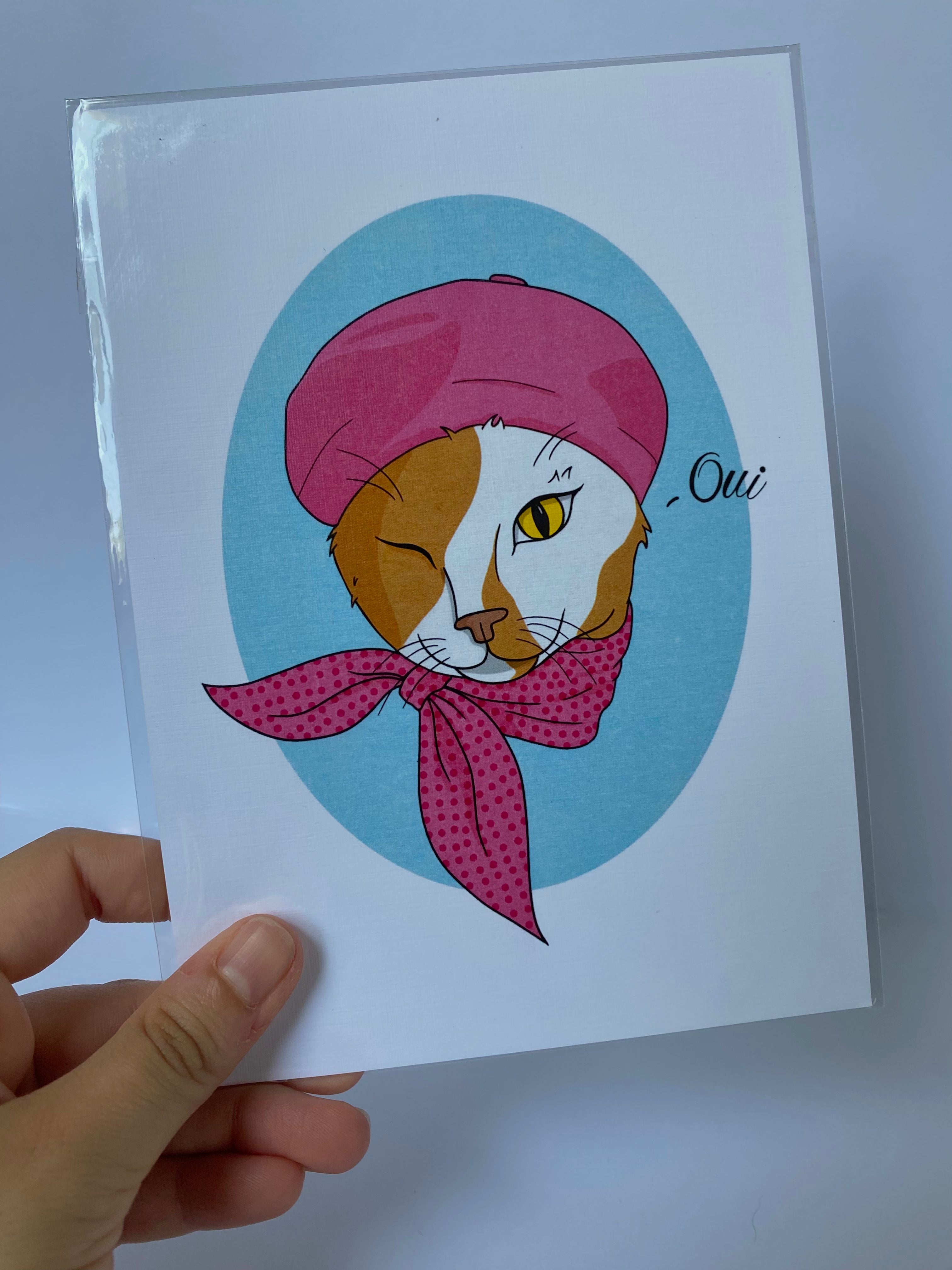 French Cat Print 5x7