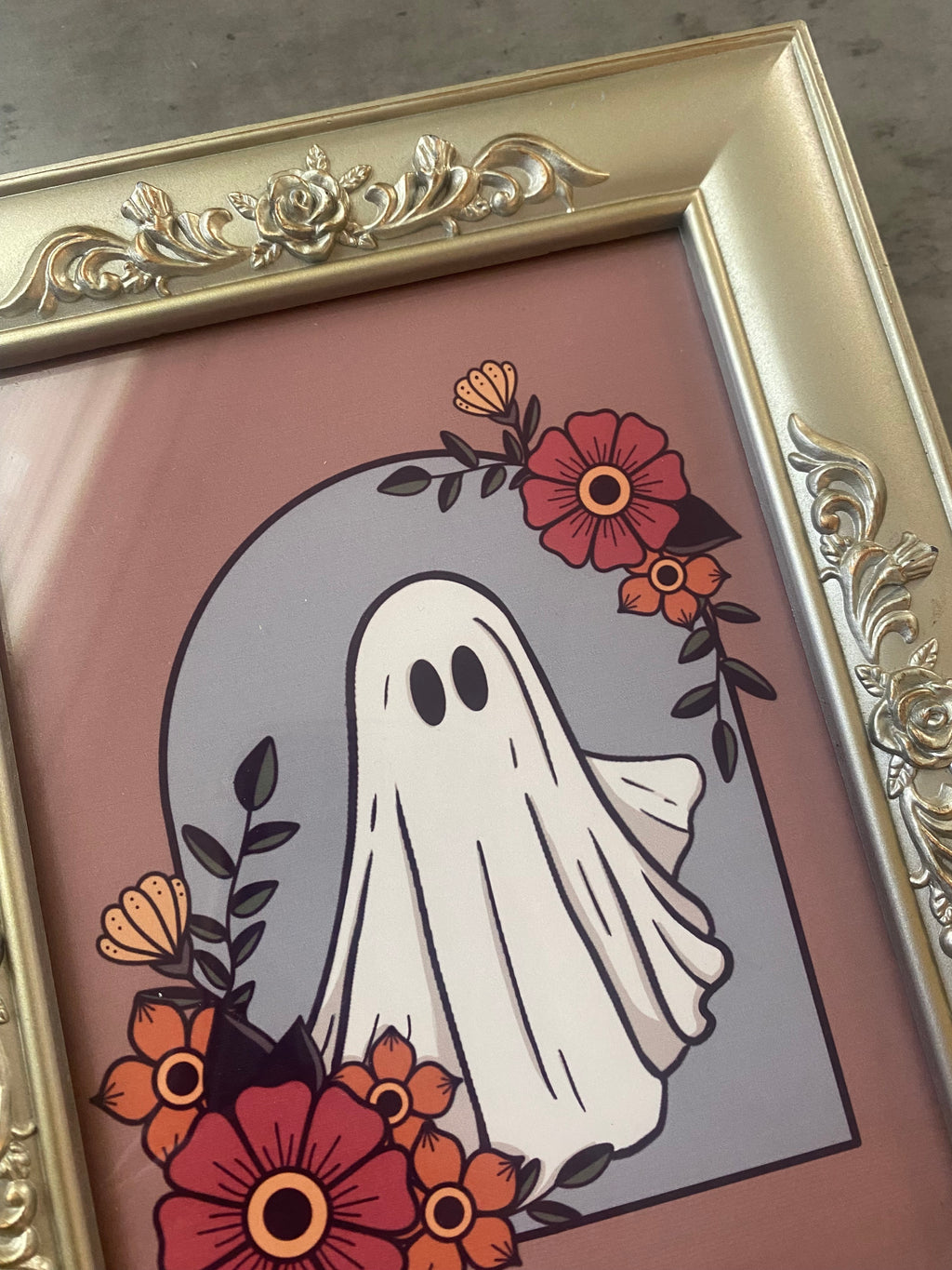 Framed Floral Ghost Print