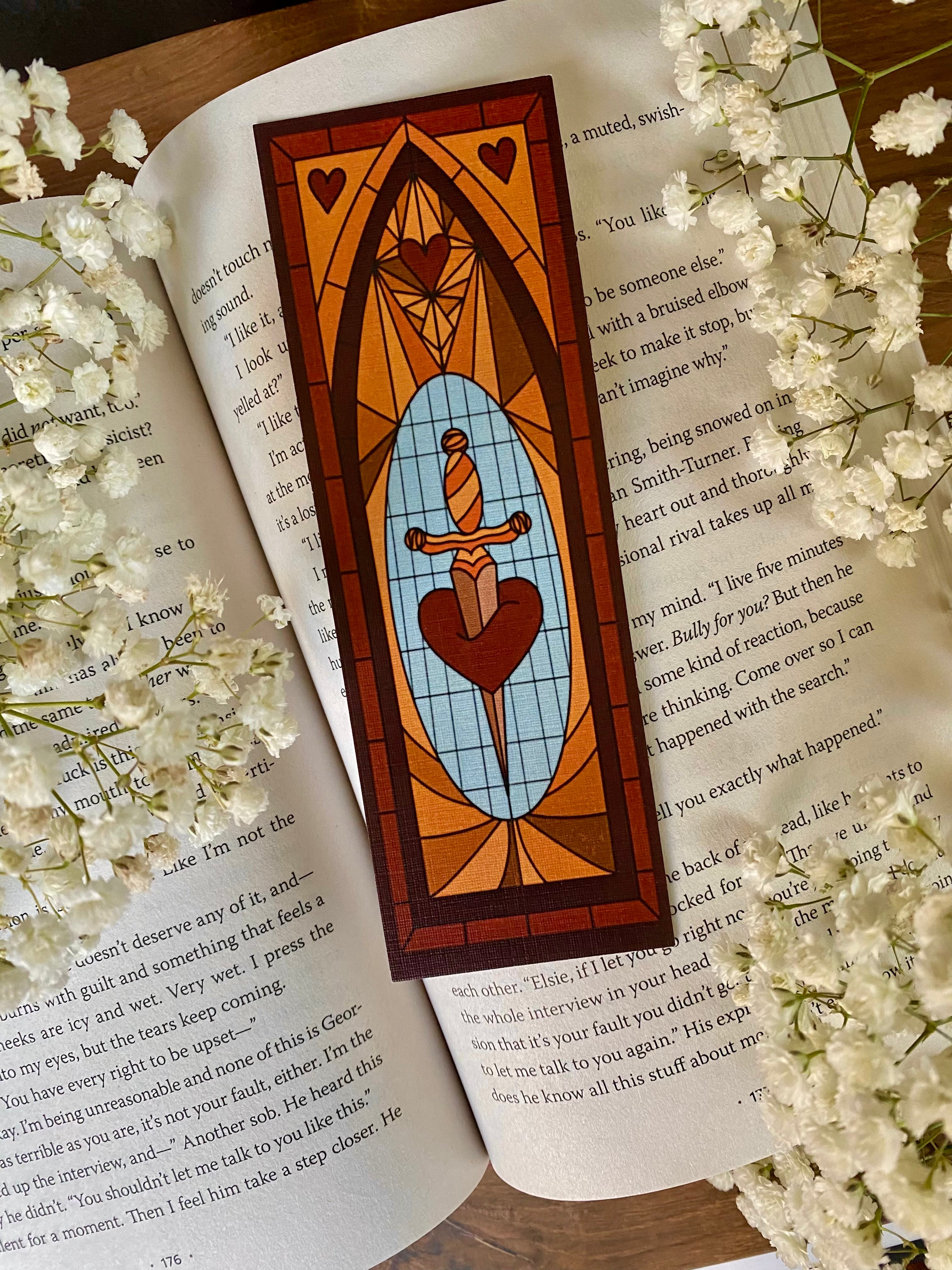 Stain Glass Heart Bookmark