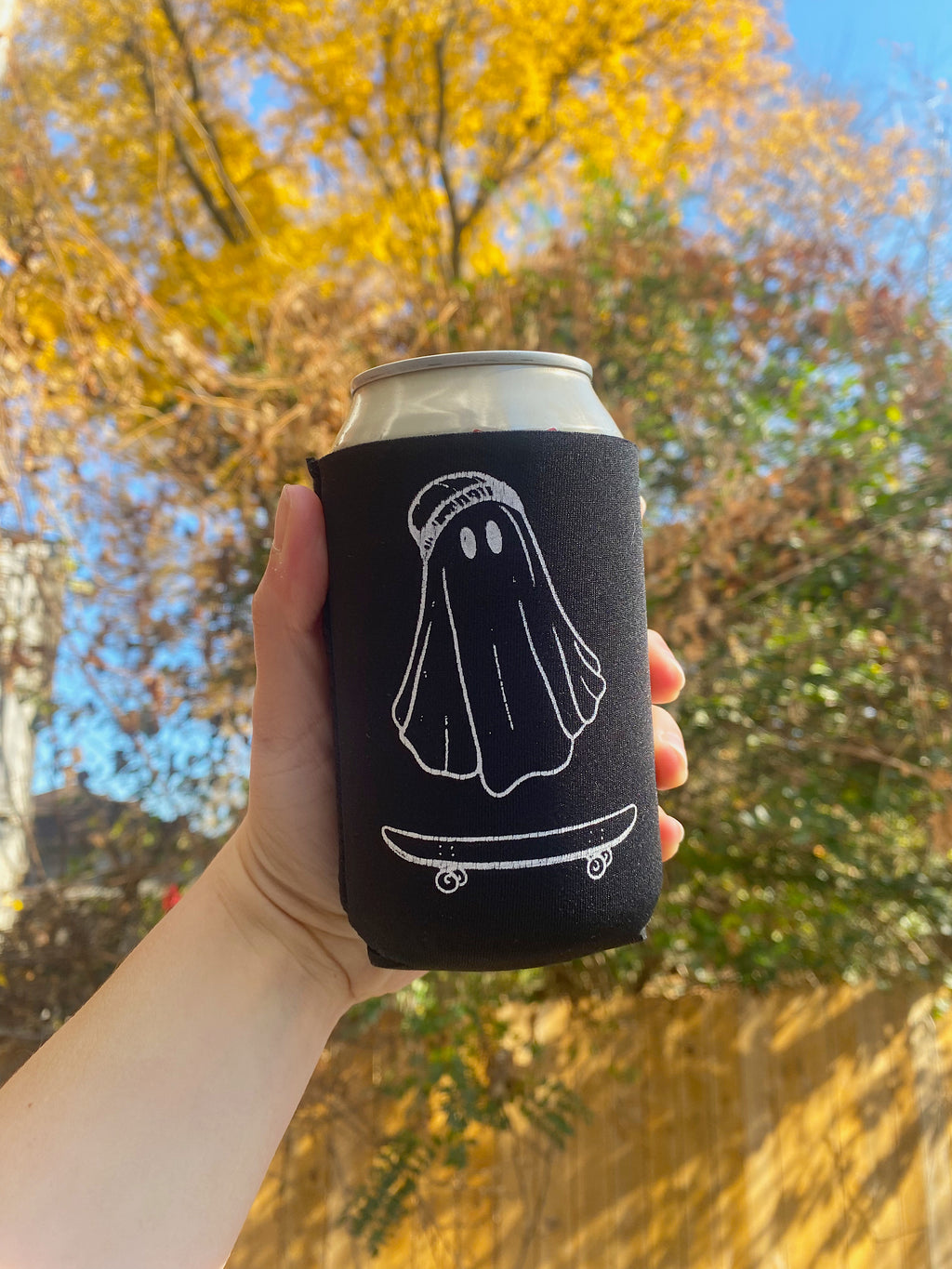 Skate Ghost Koozie