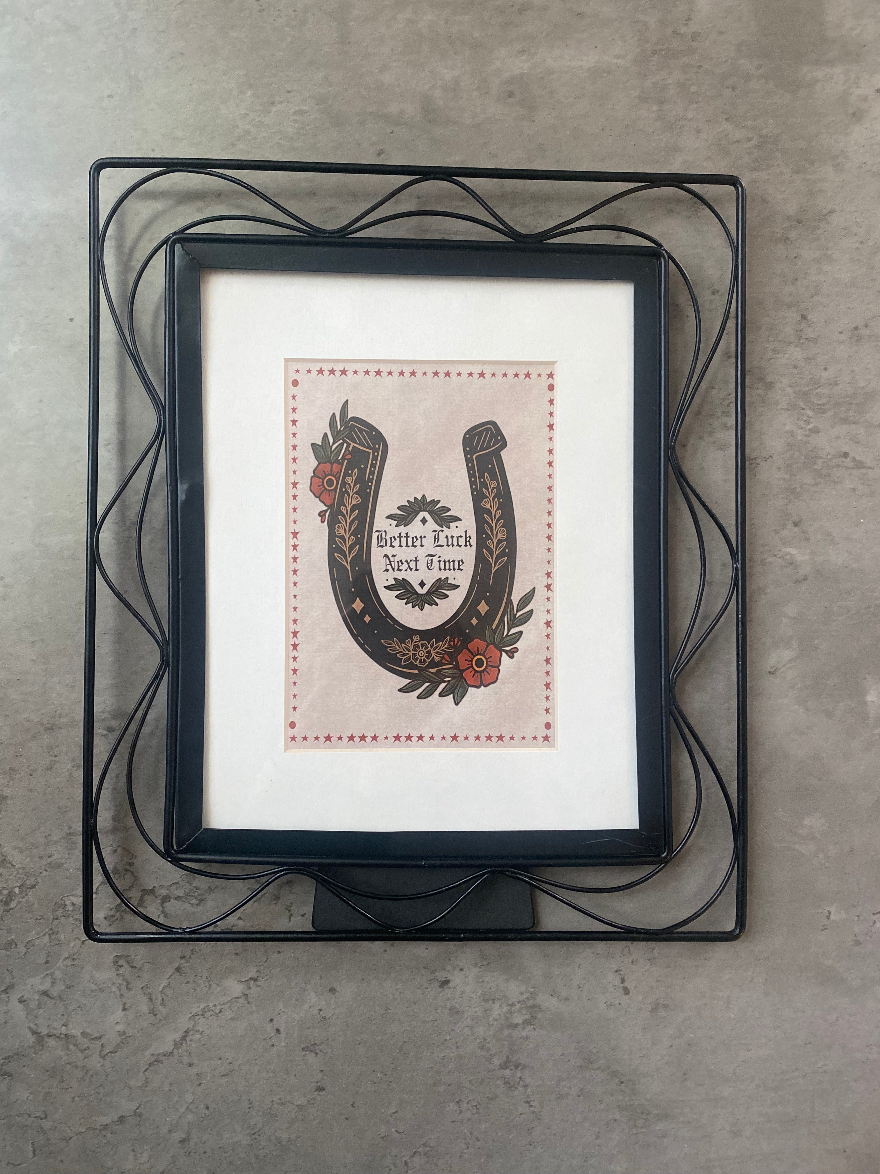 Framed Better Luck Next Time Print