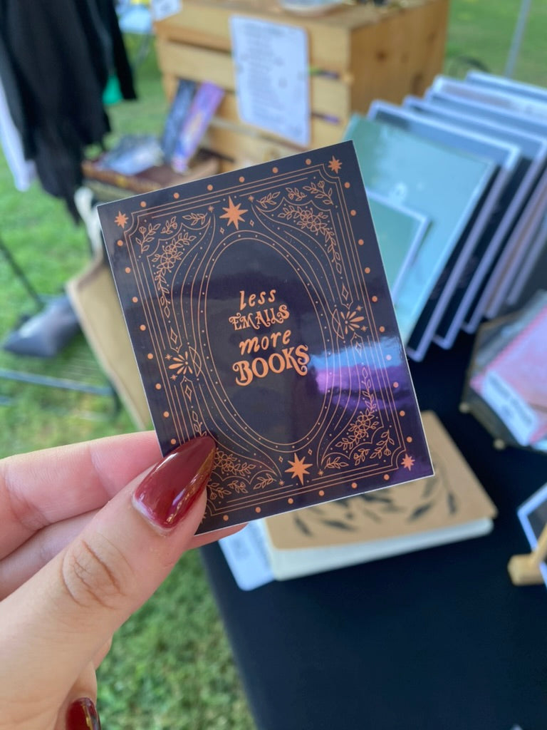 Less emails More Books Sticker
