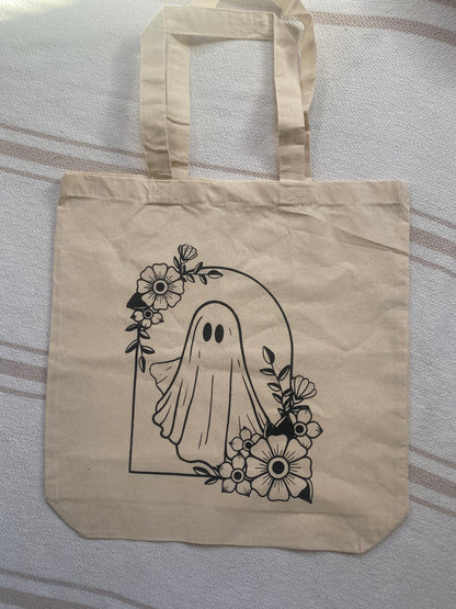 Floral Ghost Tote Bag