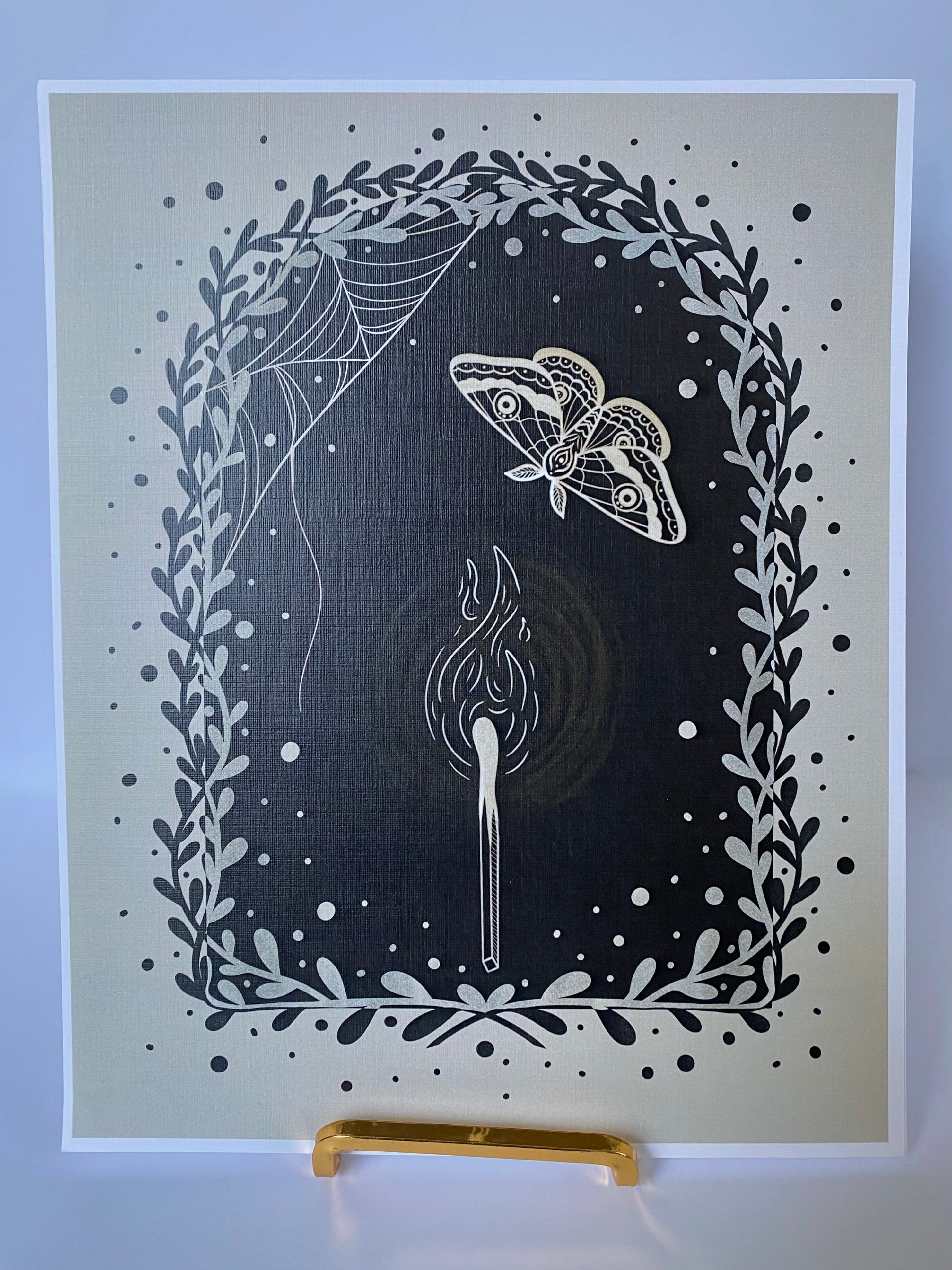 Moth to a Flame Print