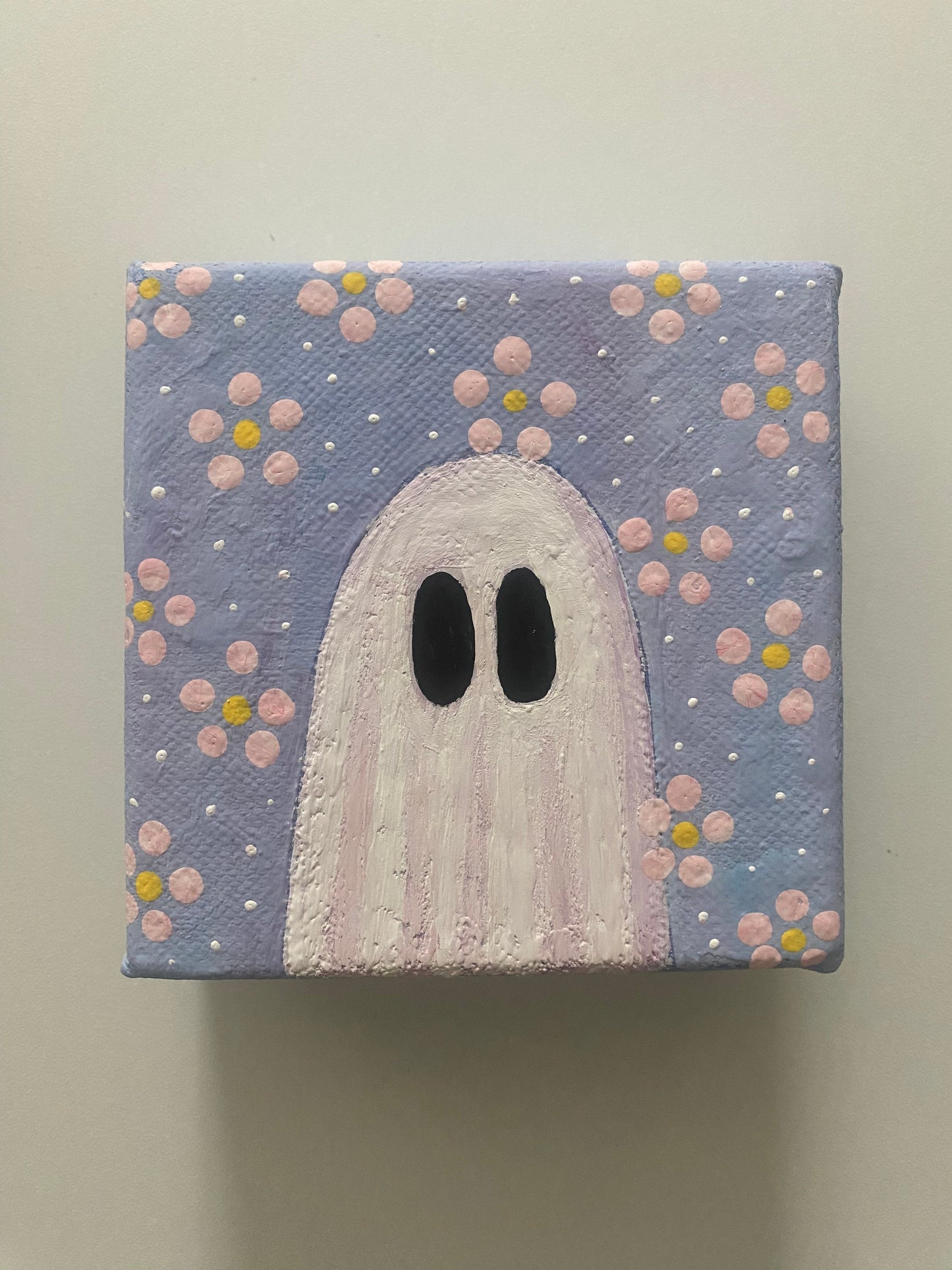 Pink Daisy Ghost painting