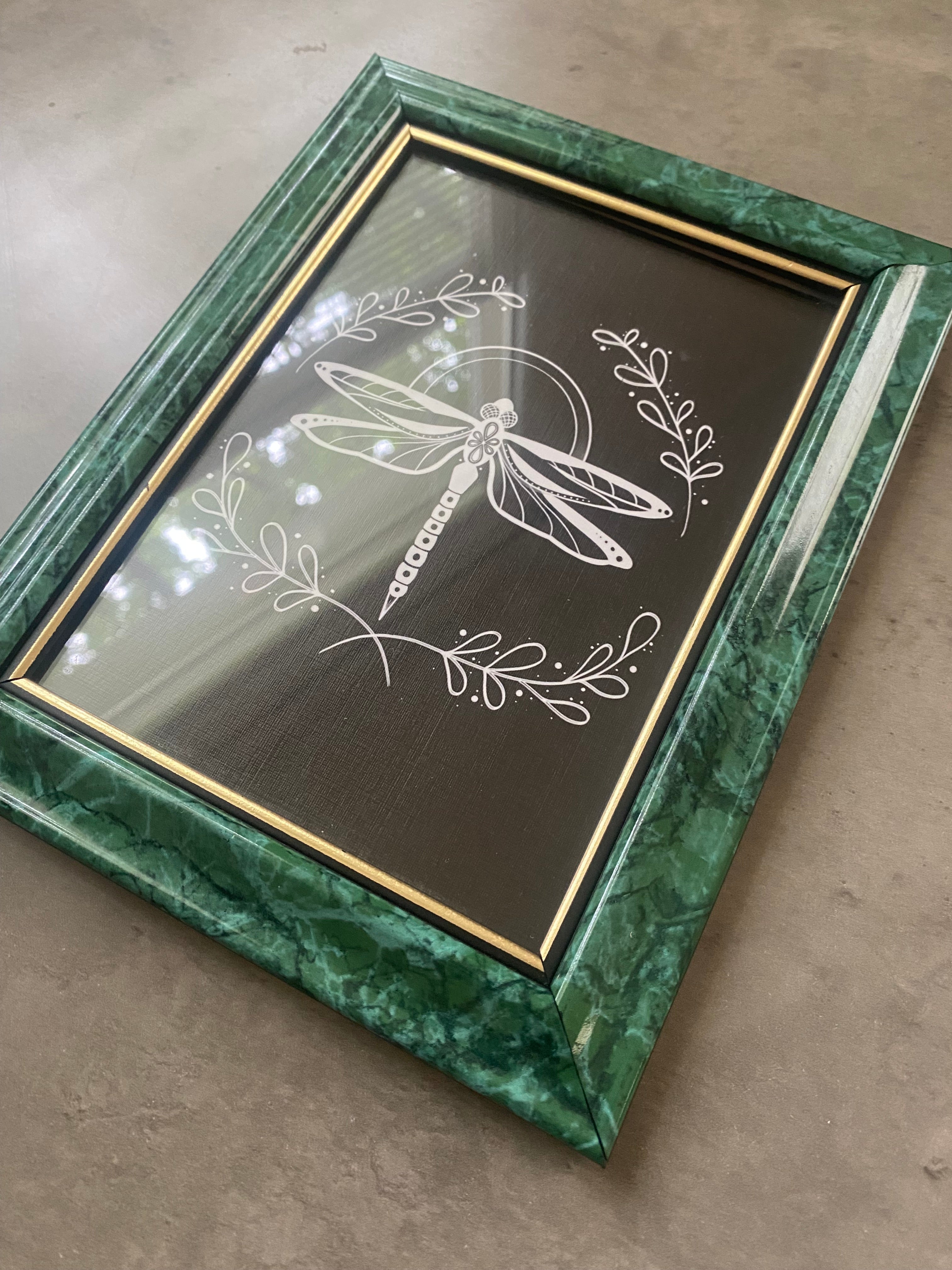Framed Dragonfly Print