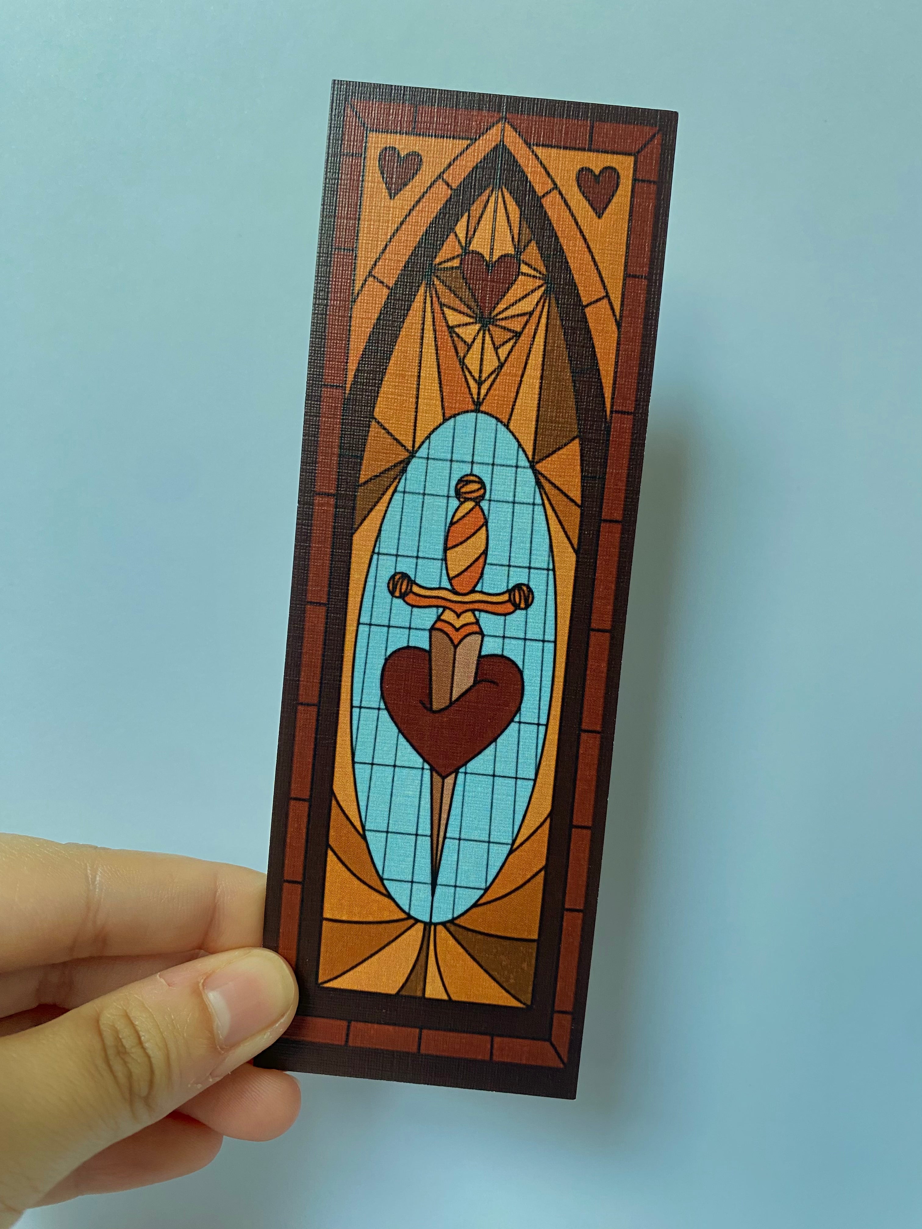 Stain Glass Heart Bookmark