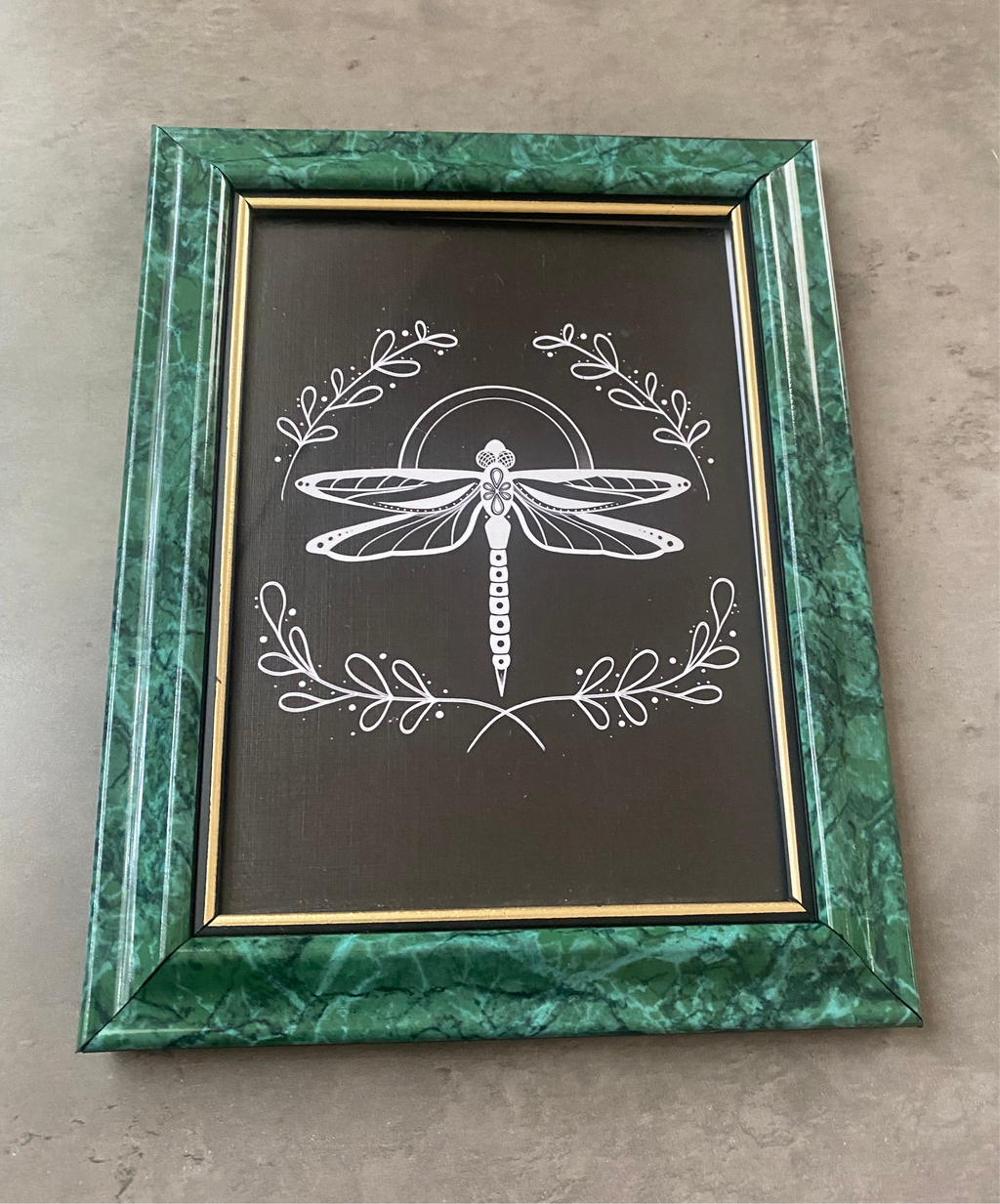 Framed Dragonfly Print