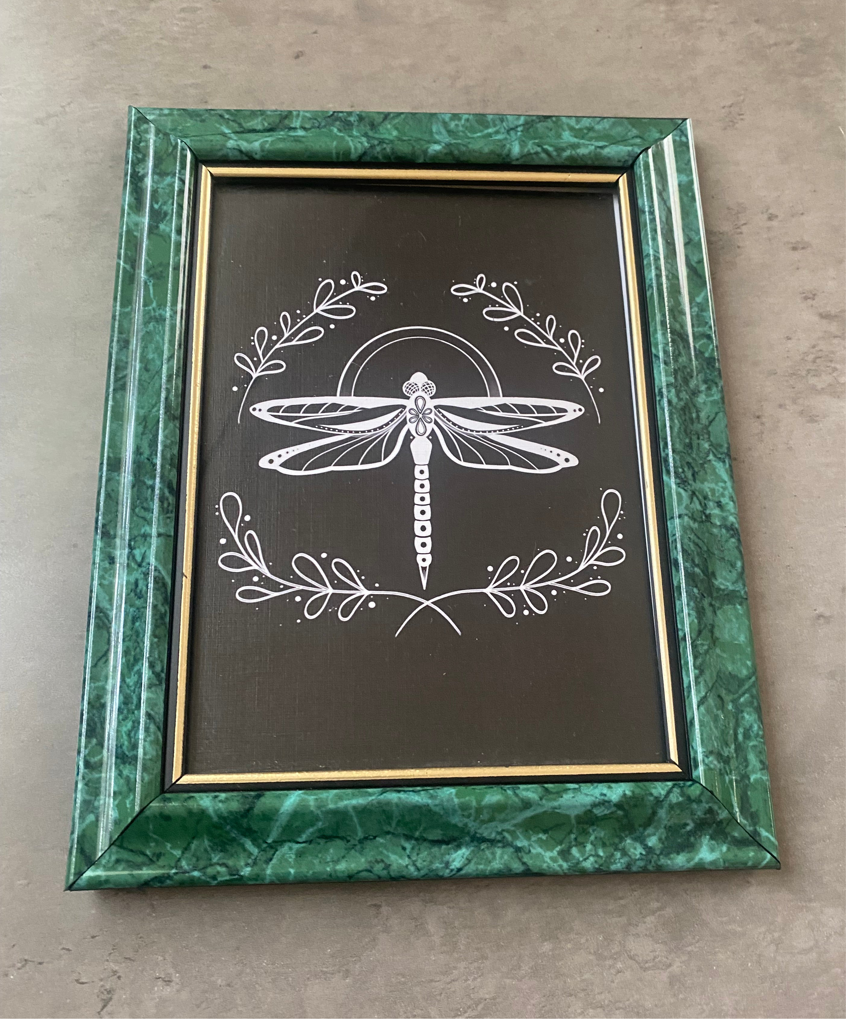 Framed Dragonfly Print