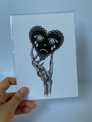 Crying Heart Print