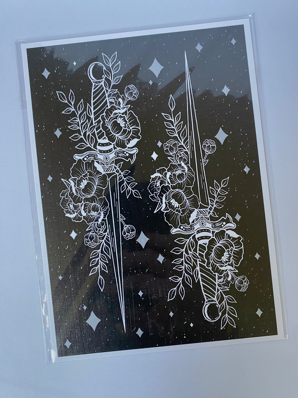 Floral Dagger Print