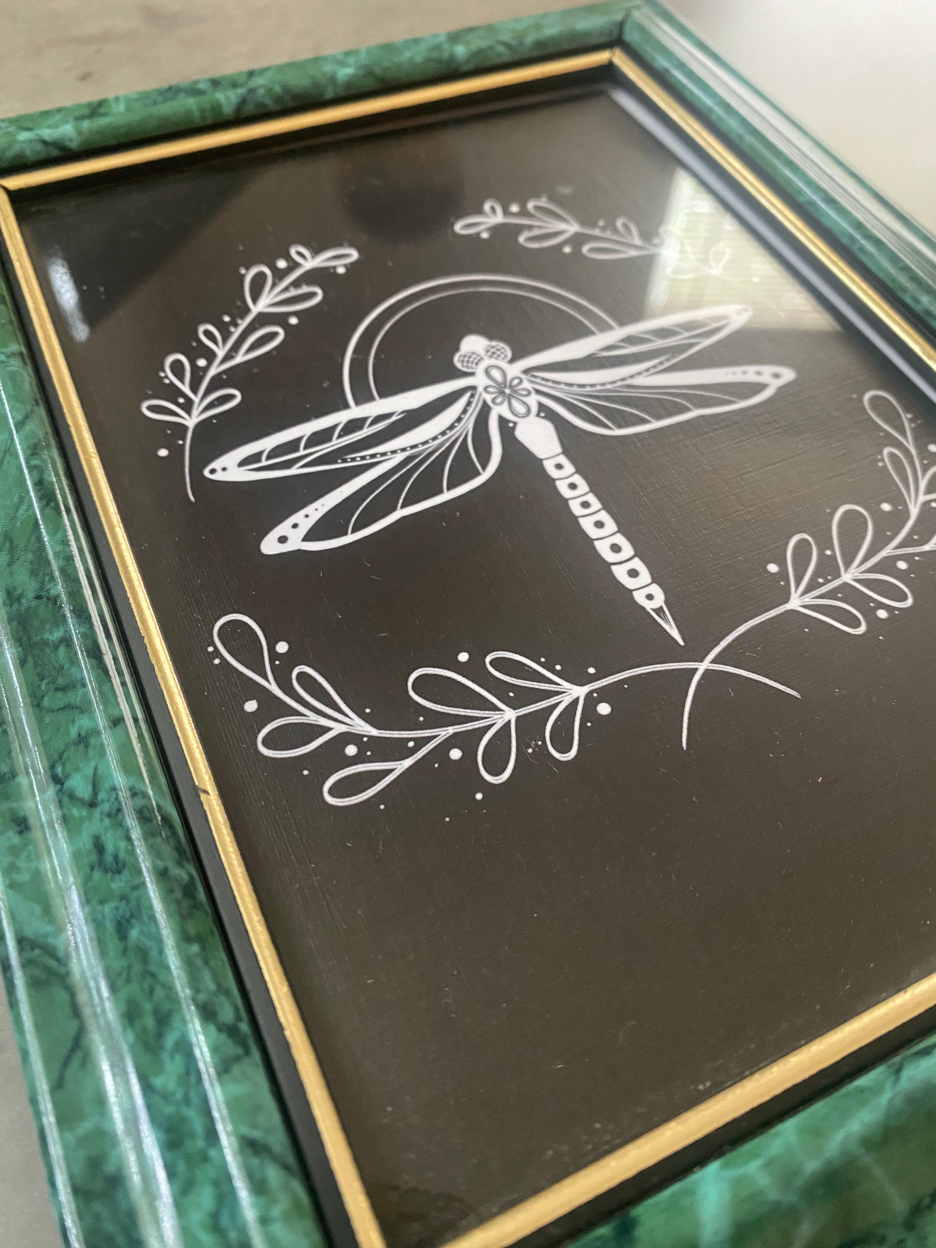 Framed Dragonfly Print