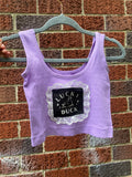 Upcycled Cropped Lace patch work tank