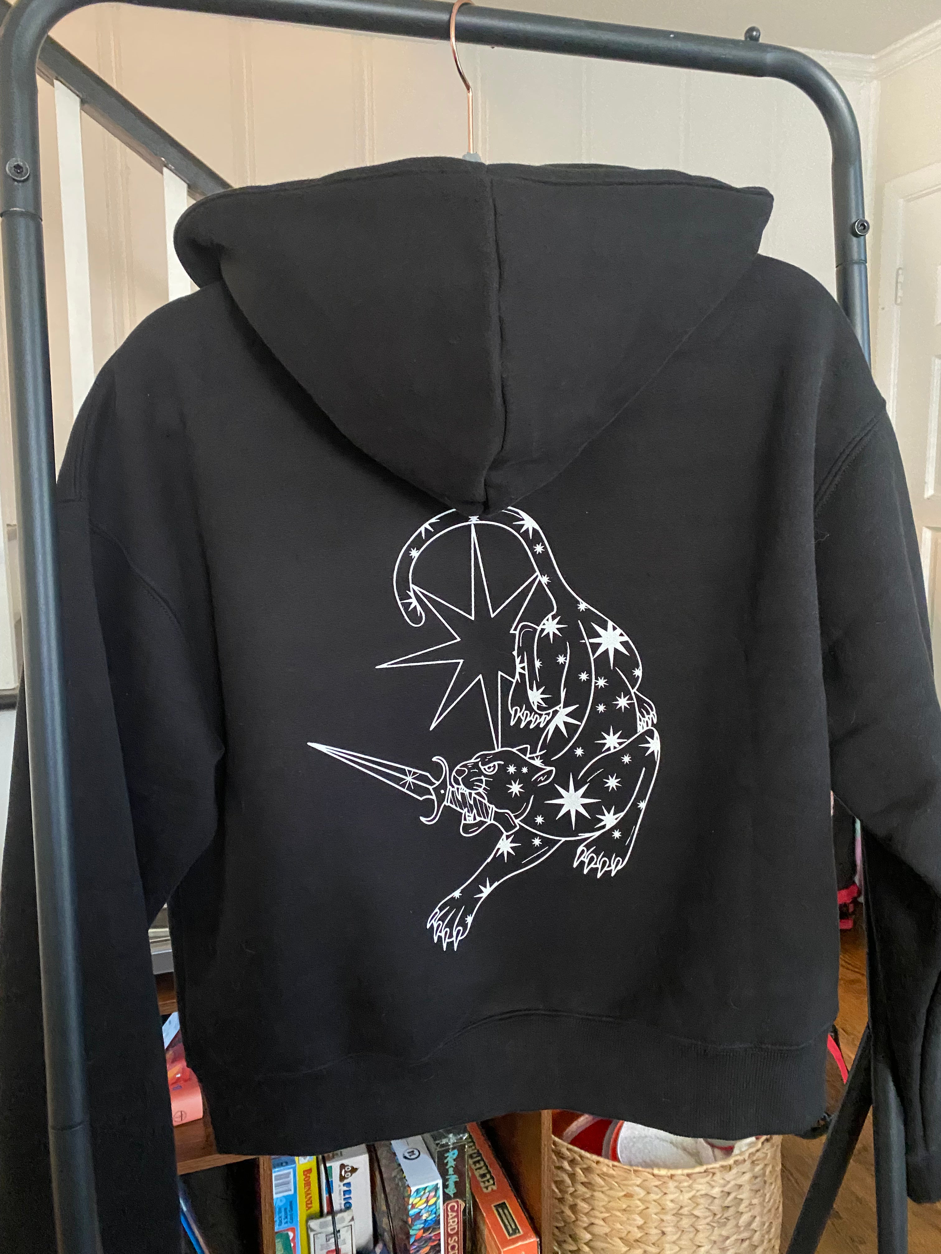 Jaguar Fleeced Zip-up Cropped Hoodie PREORDER