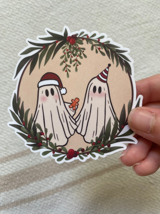 Mistletoe Ghost Sticker