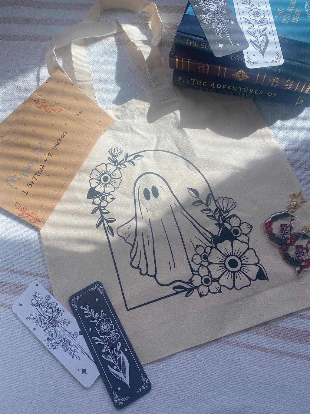 Floral Ghost Tote Bag