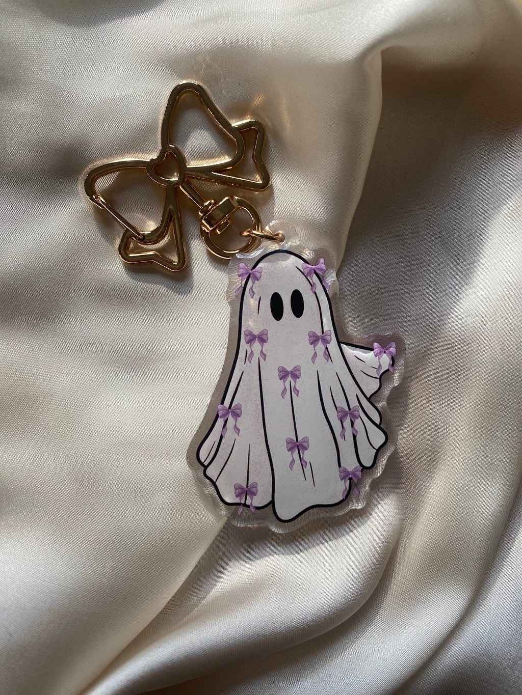 Bow Ghost Keychain
