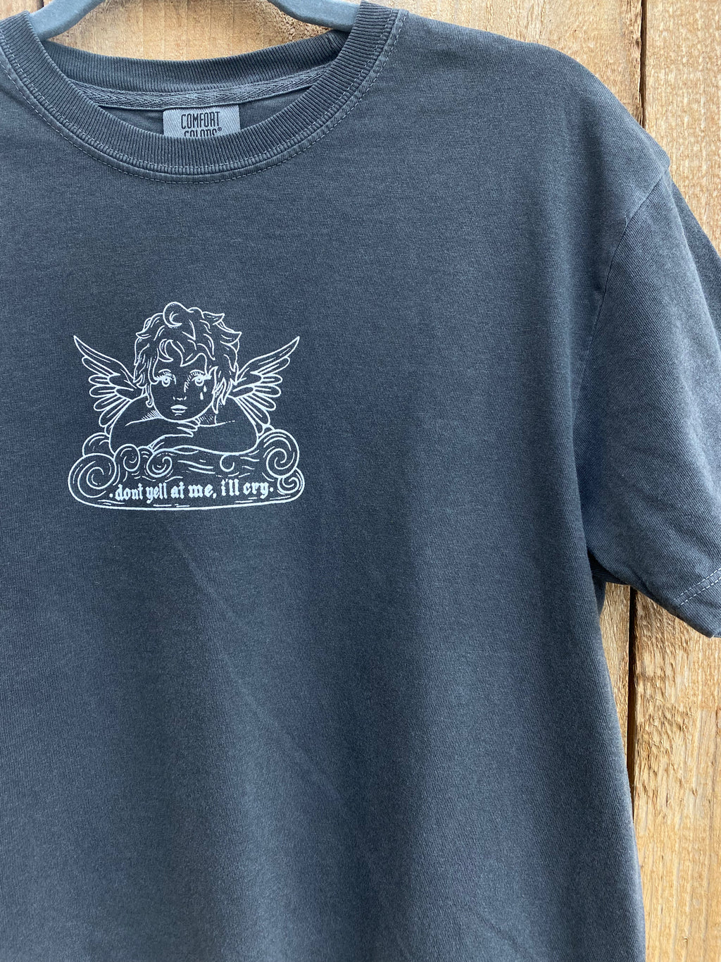 Grey Cropped Crybaby Tee no