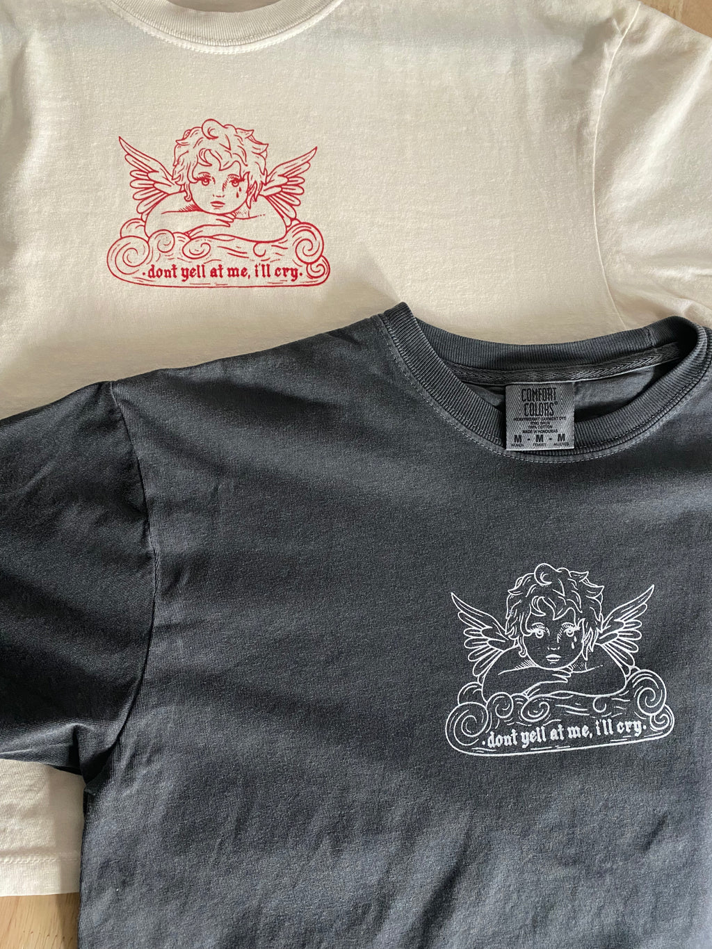 Grey Cropped Crybaby Tee no