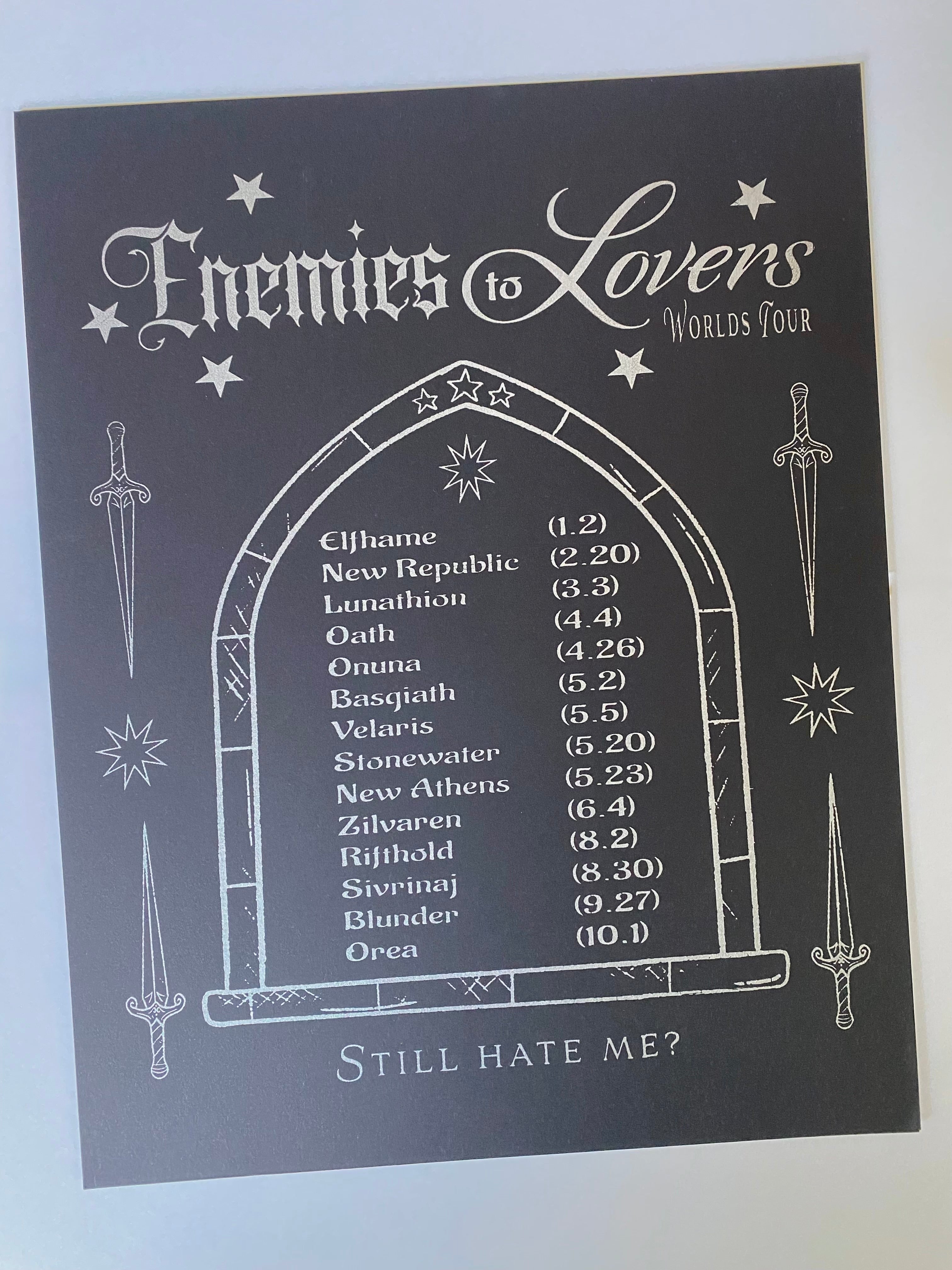 Enemies to Lovers Tour Poster