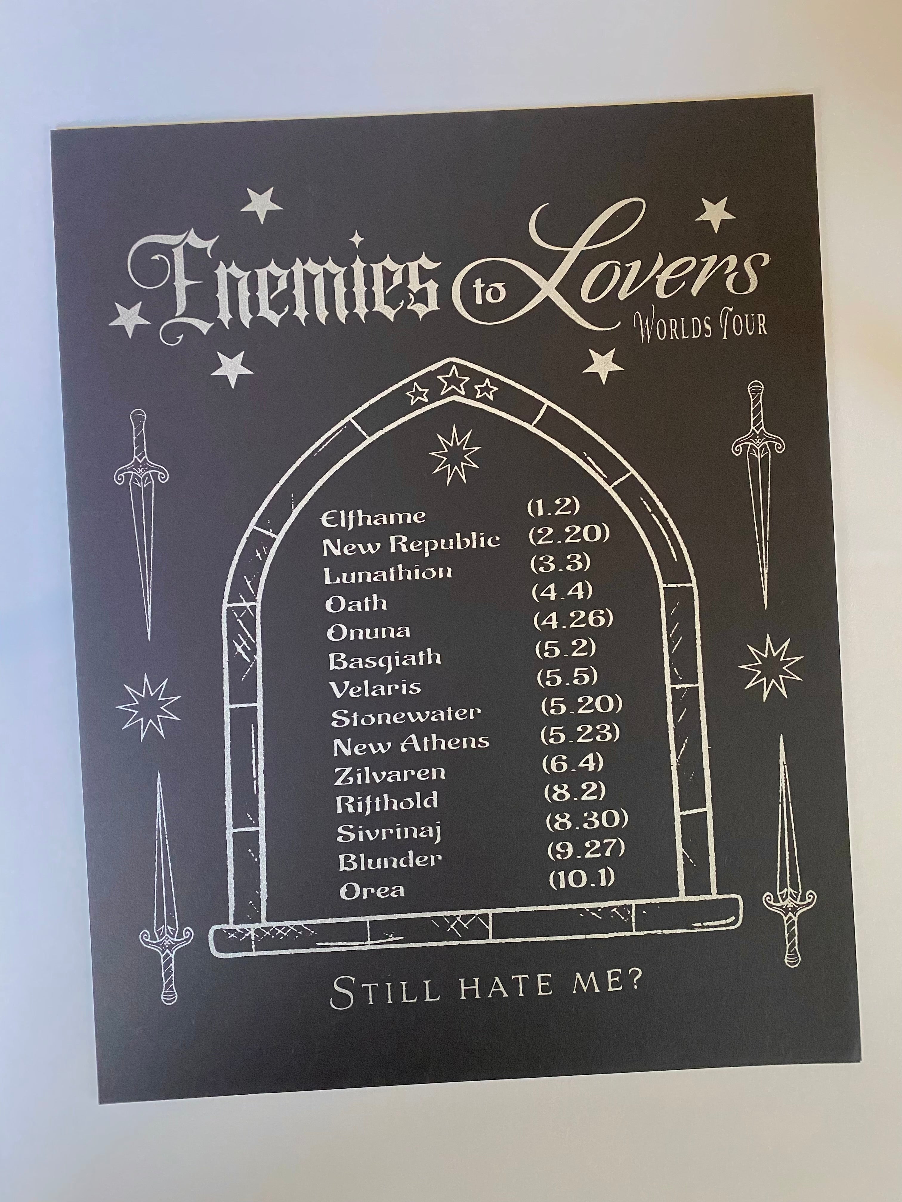 Enemies to Lovers Tour Poster