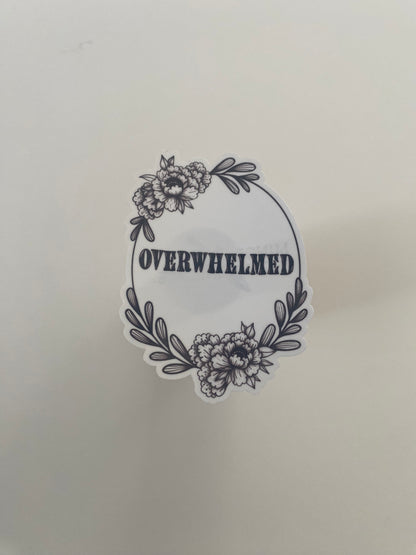 Overwhelmed Sticker