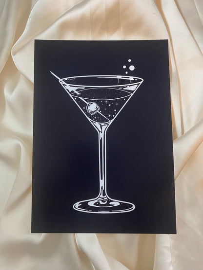 Space Martini Print 5x7