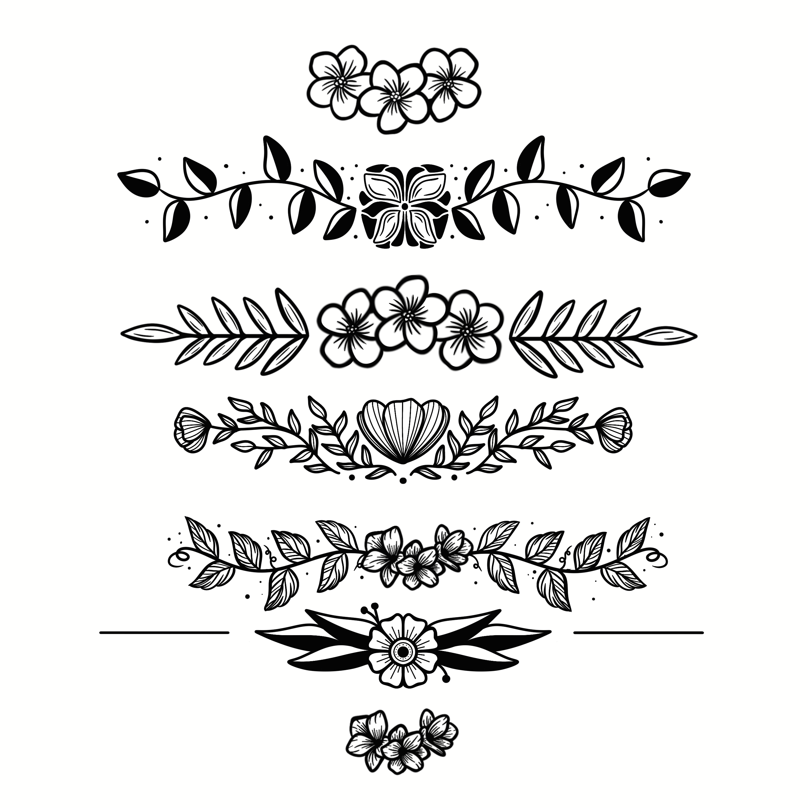 Floral chapter headers