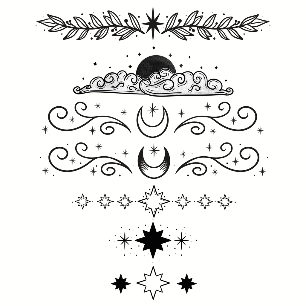 Moon and Stars chapter headers