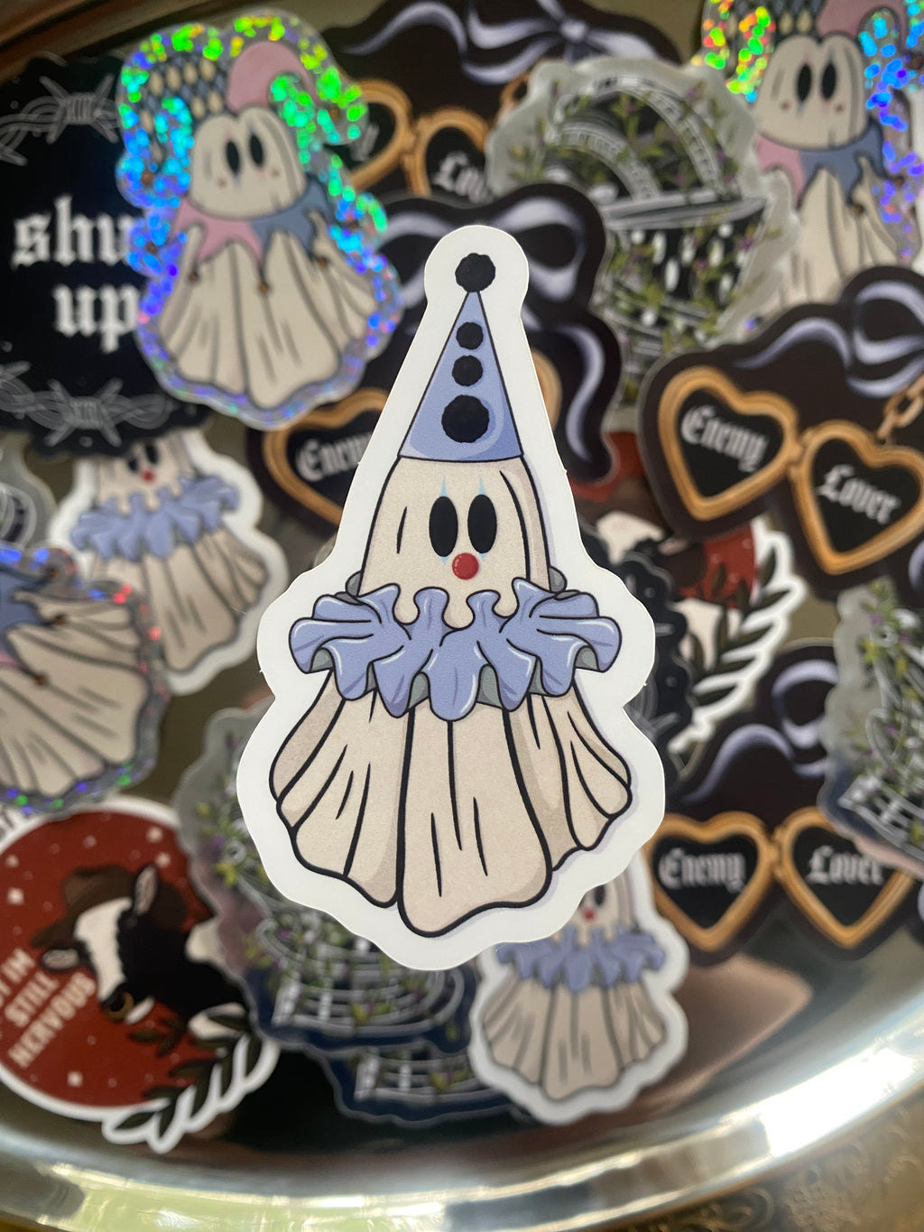 Clown Ghost Sticker