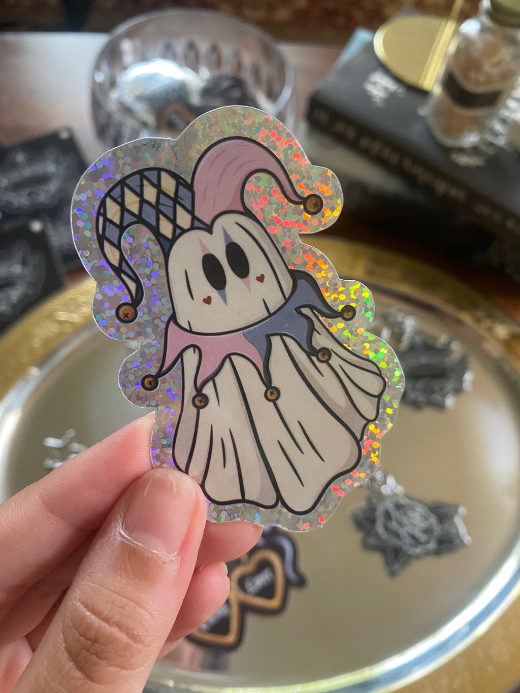 Jester Ghost Sticker