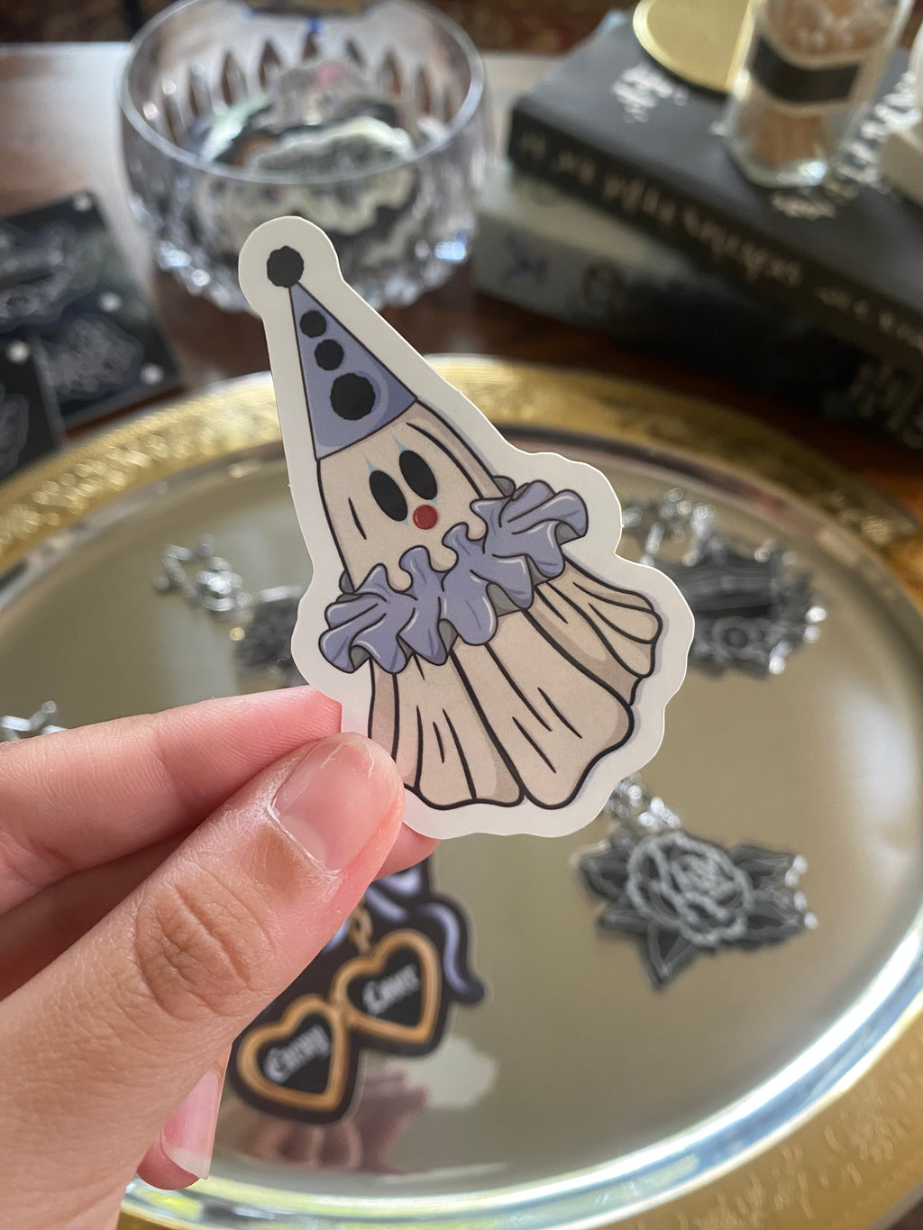 Clown Ghost Sticker
