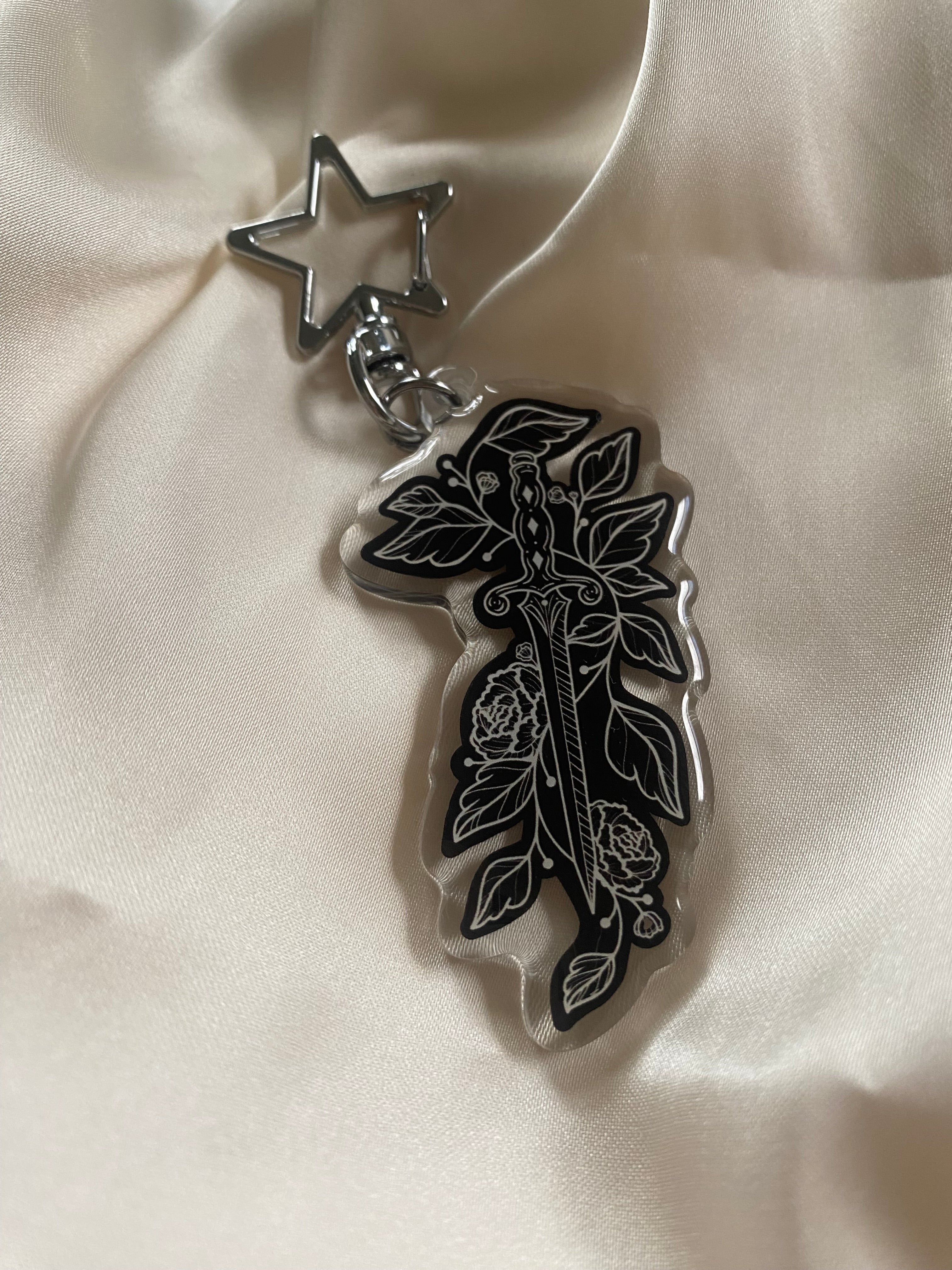 Floral Daggger Keychain