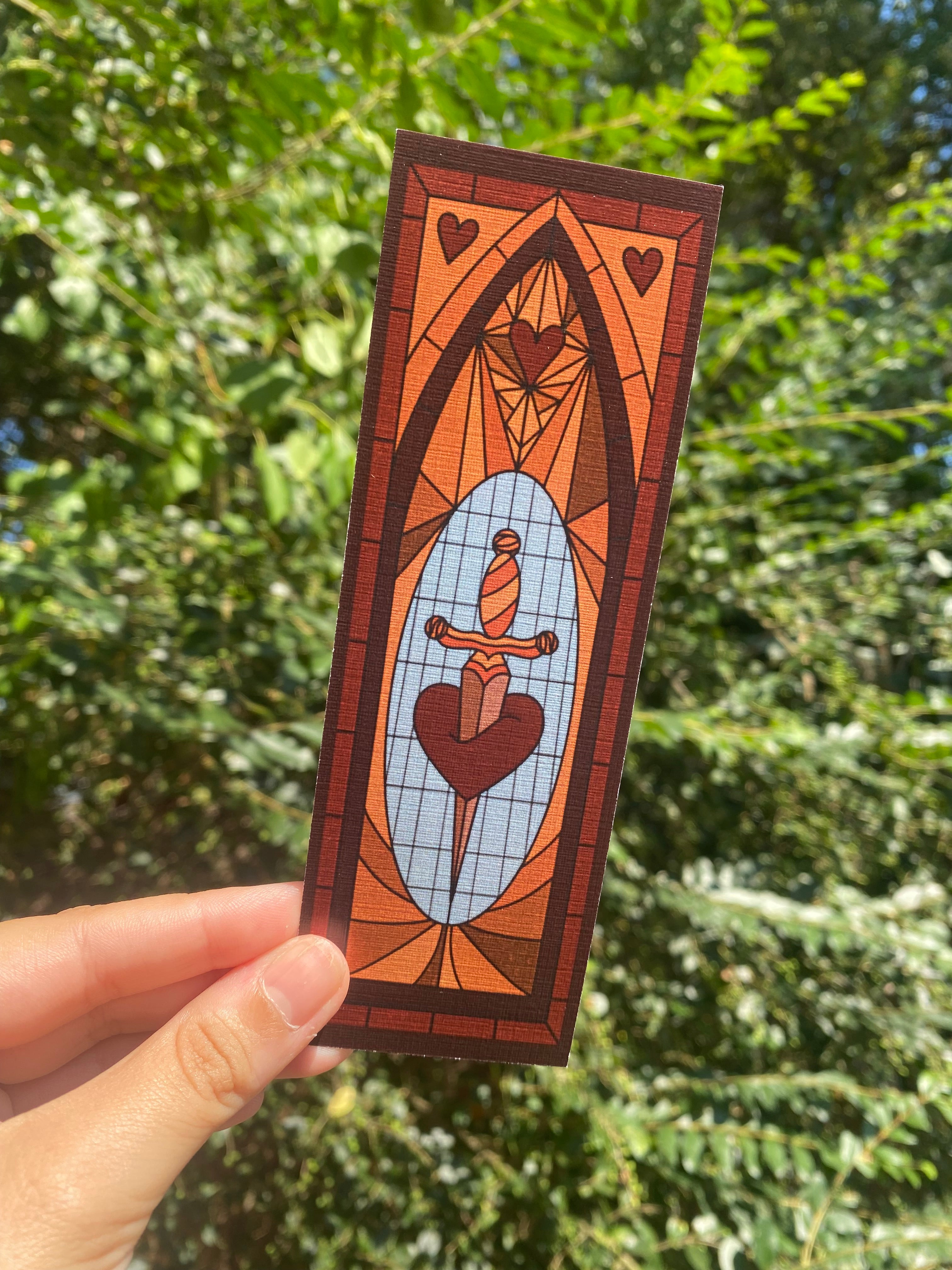 Stain Glass Heart Bookmark