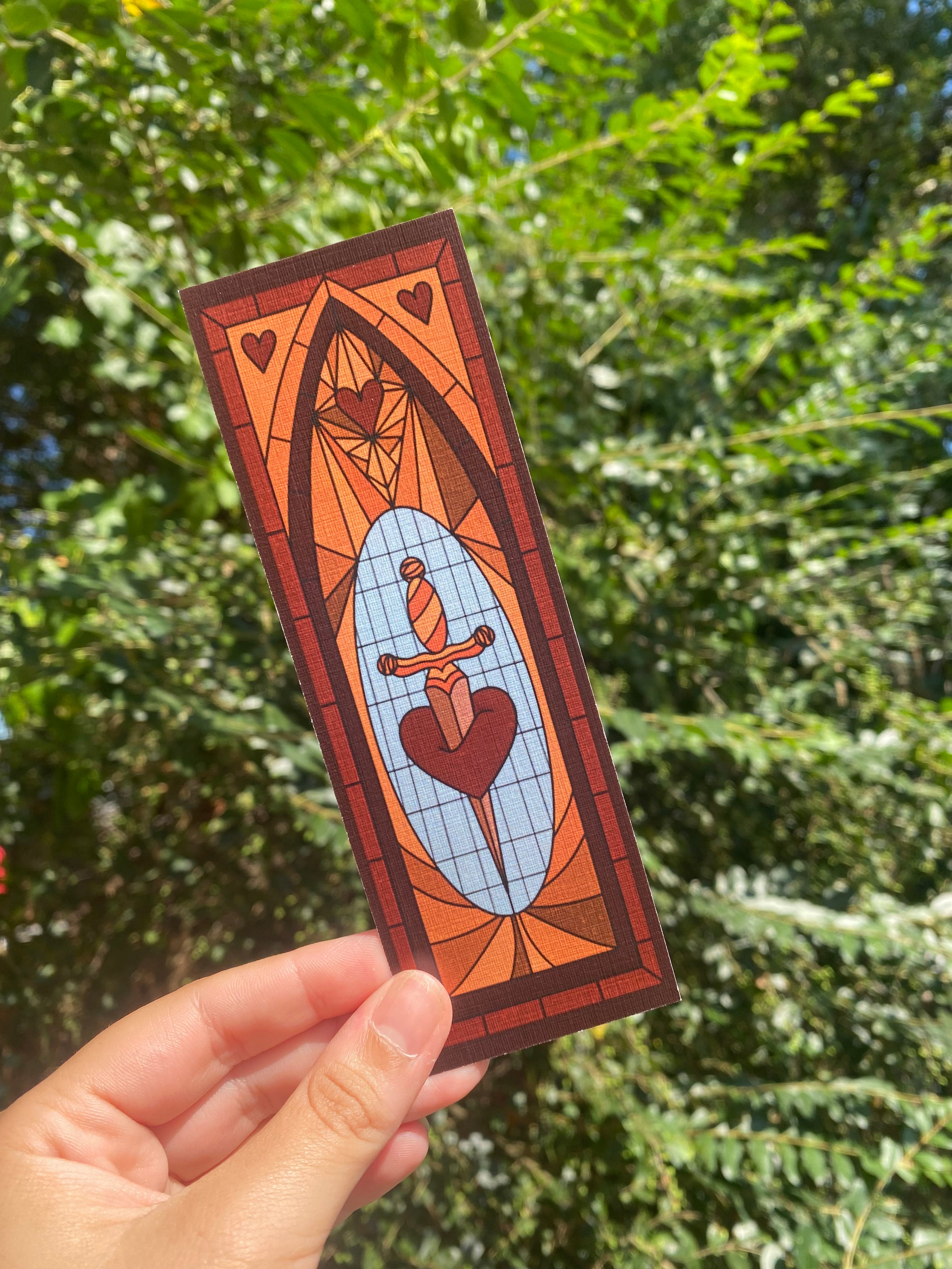 Stain Glass Heart Bookmark