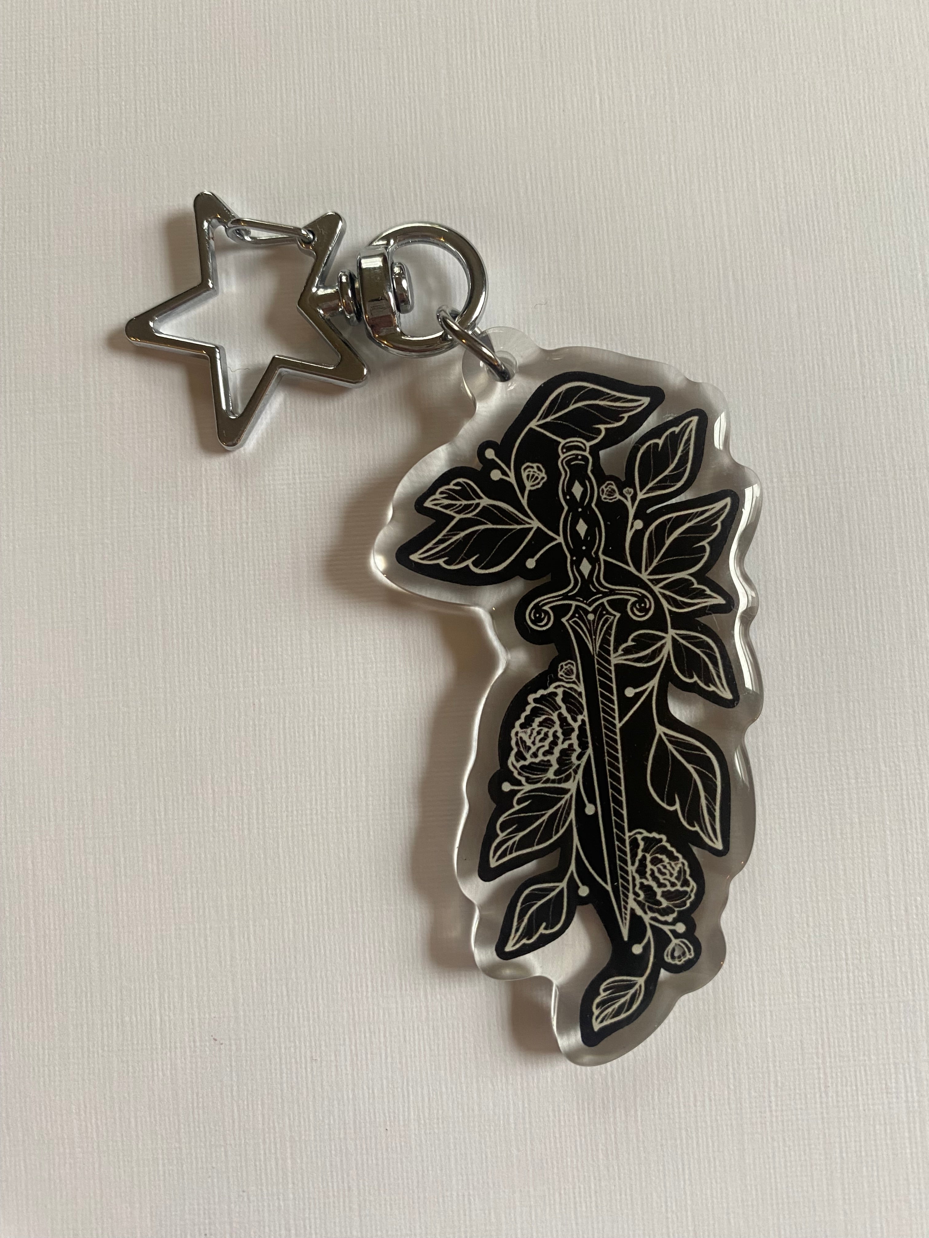 Floral Daggger Keychain
