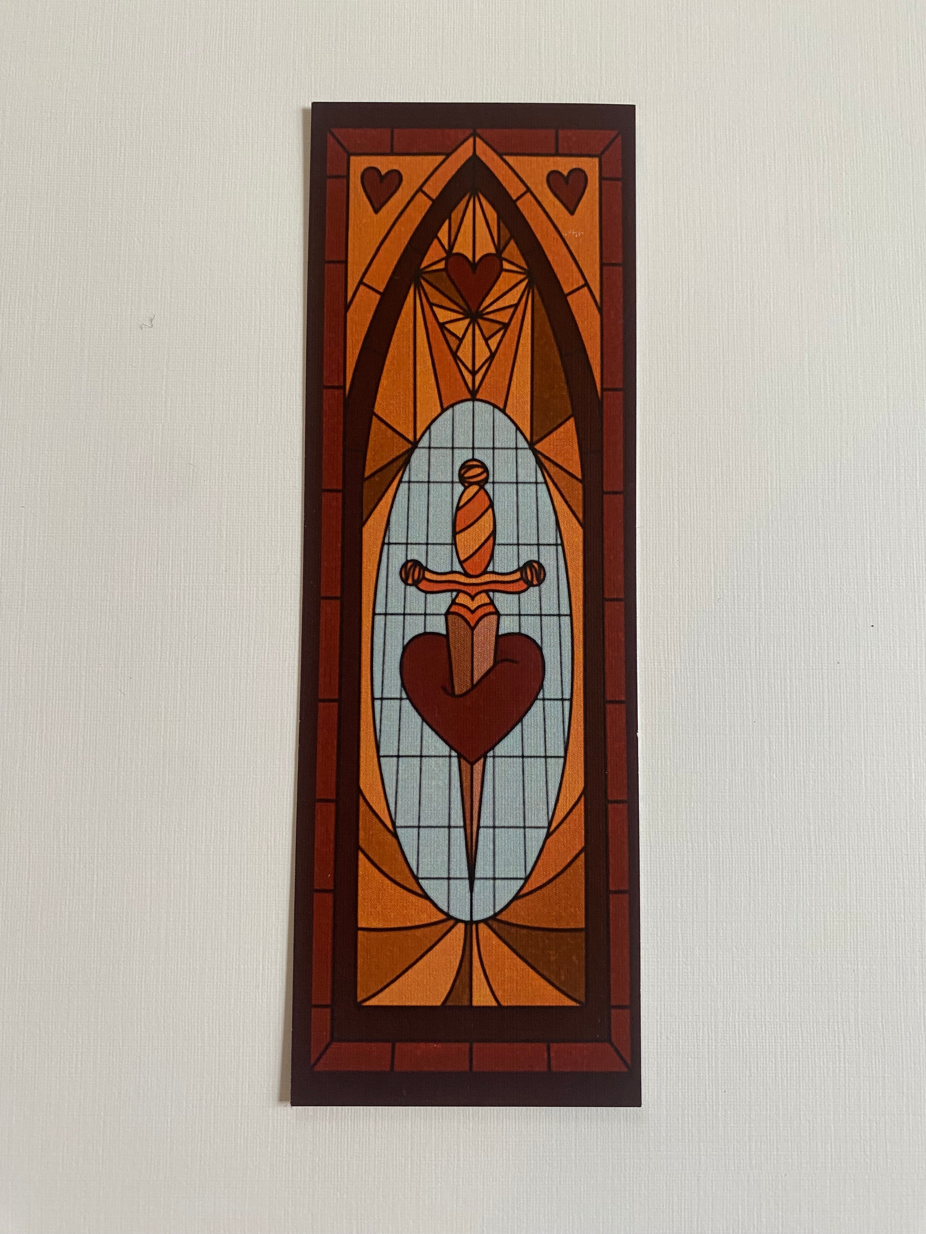 Stain Glass Heart Bookmark