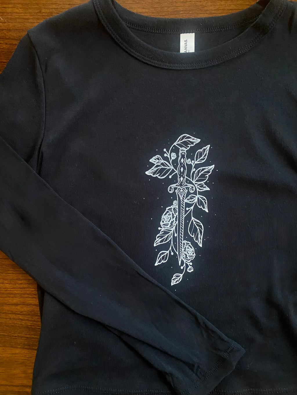 Dagger Long Sleeve Baby Tee