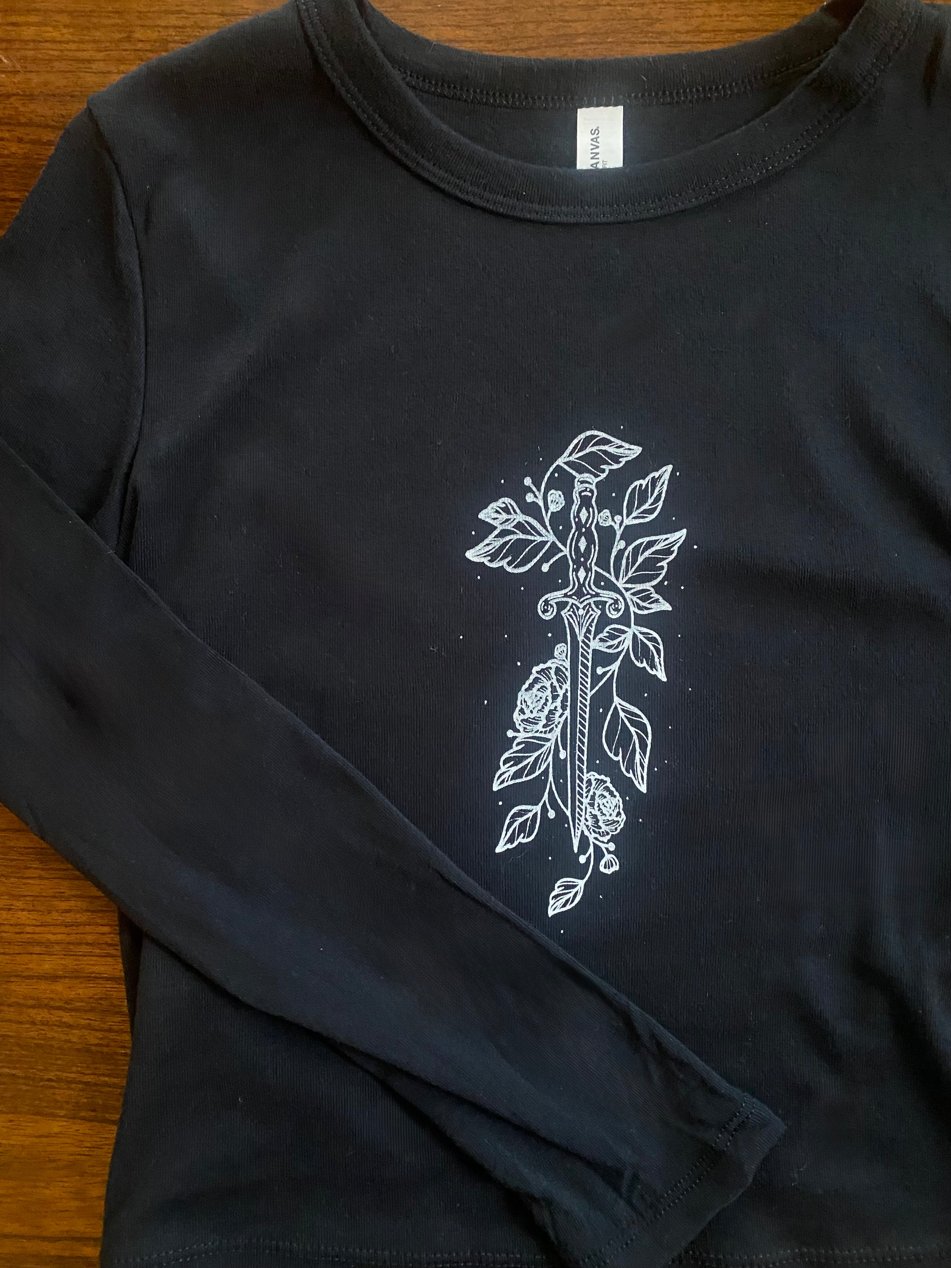 Dagger Long Sleeve Baby Tee