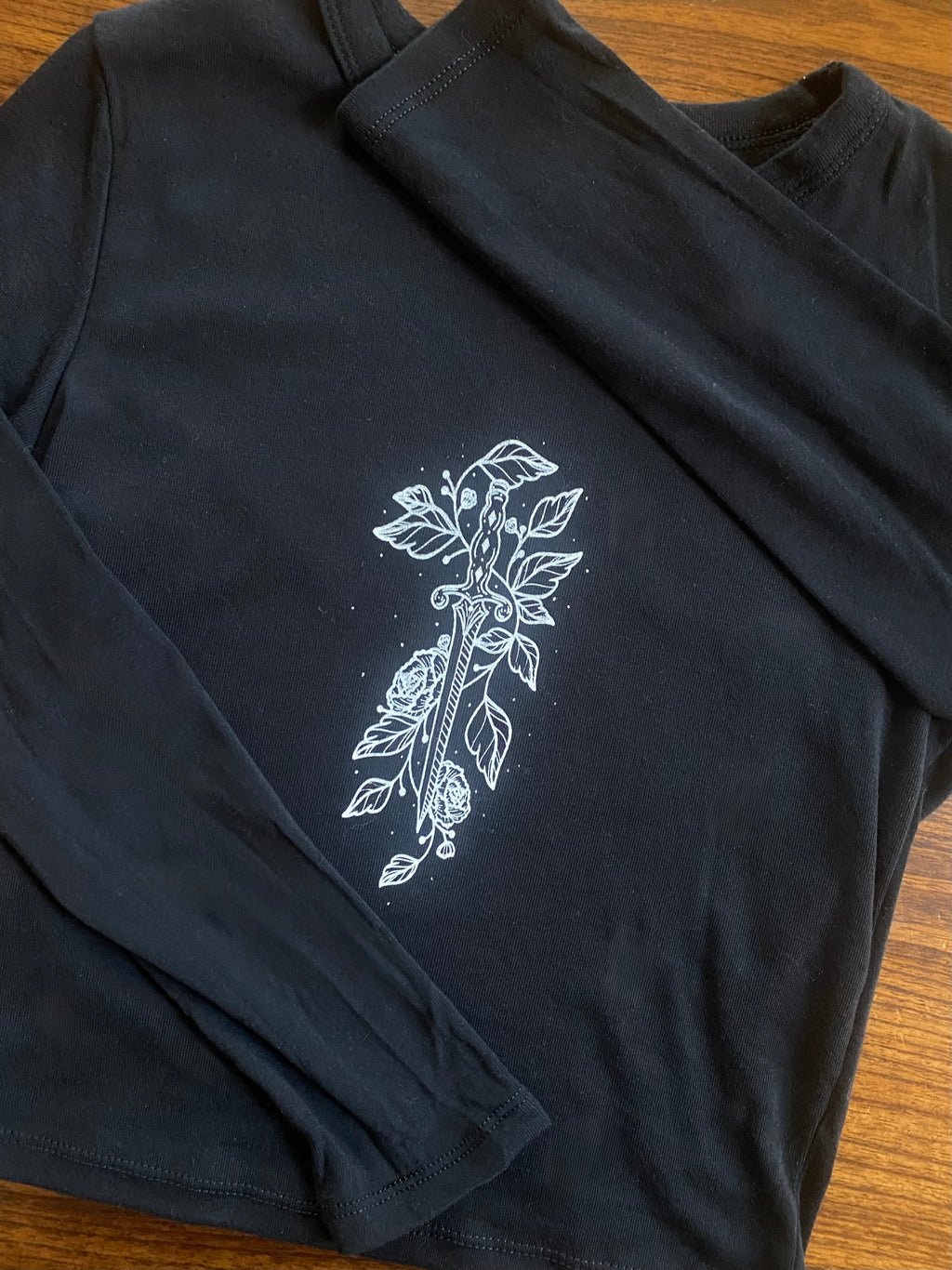 Dagger Long Sleeve Baby Tee