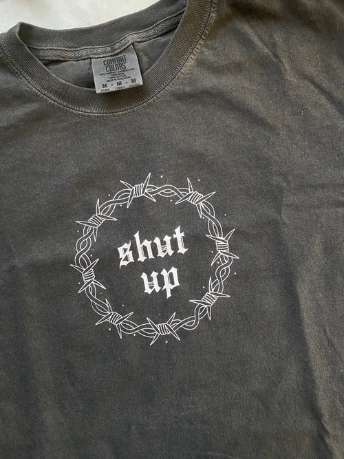 Shut Up Boxy Cropped Tee