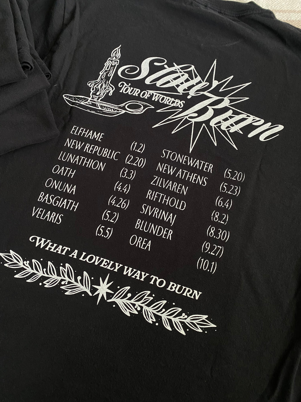 Slow Burn Worlds Tour Tee (PRE ORDER)