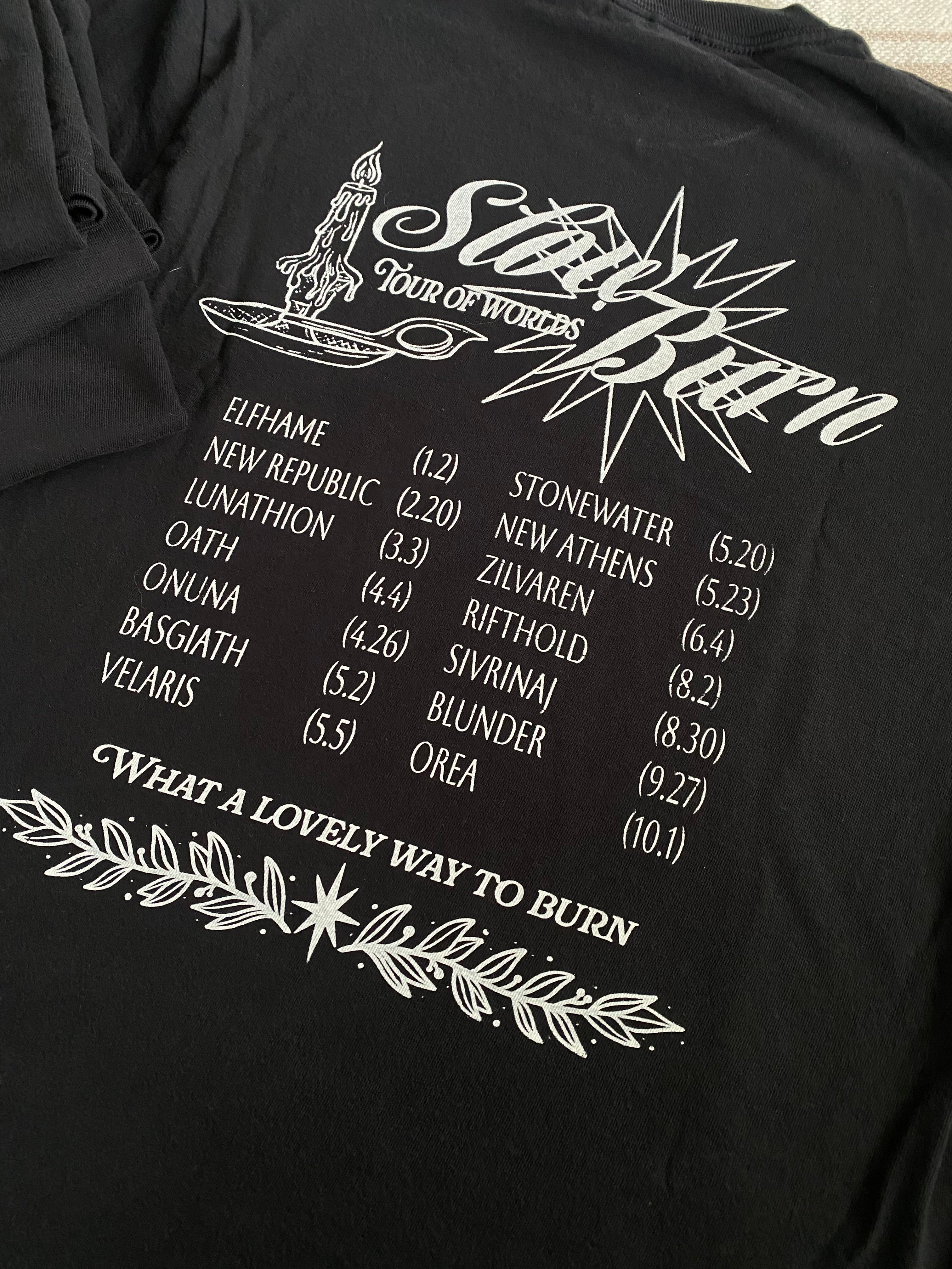 Slow Burn Worlds Tour Tee (PRE ORDER)