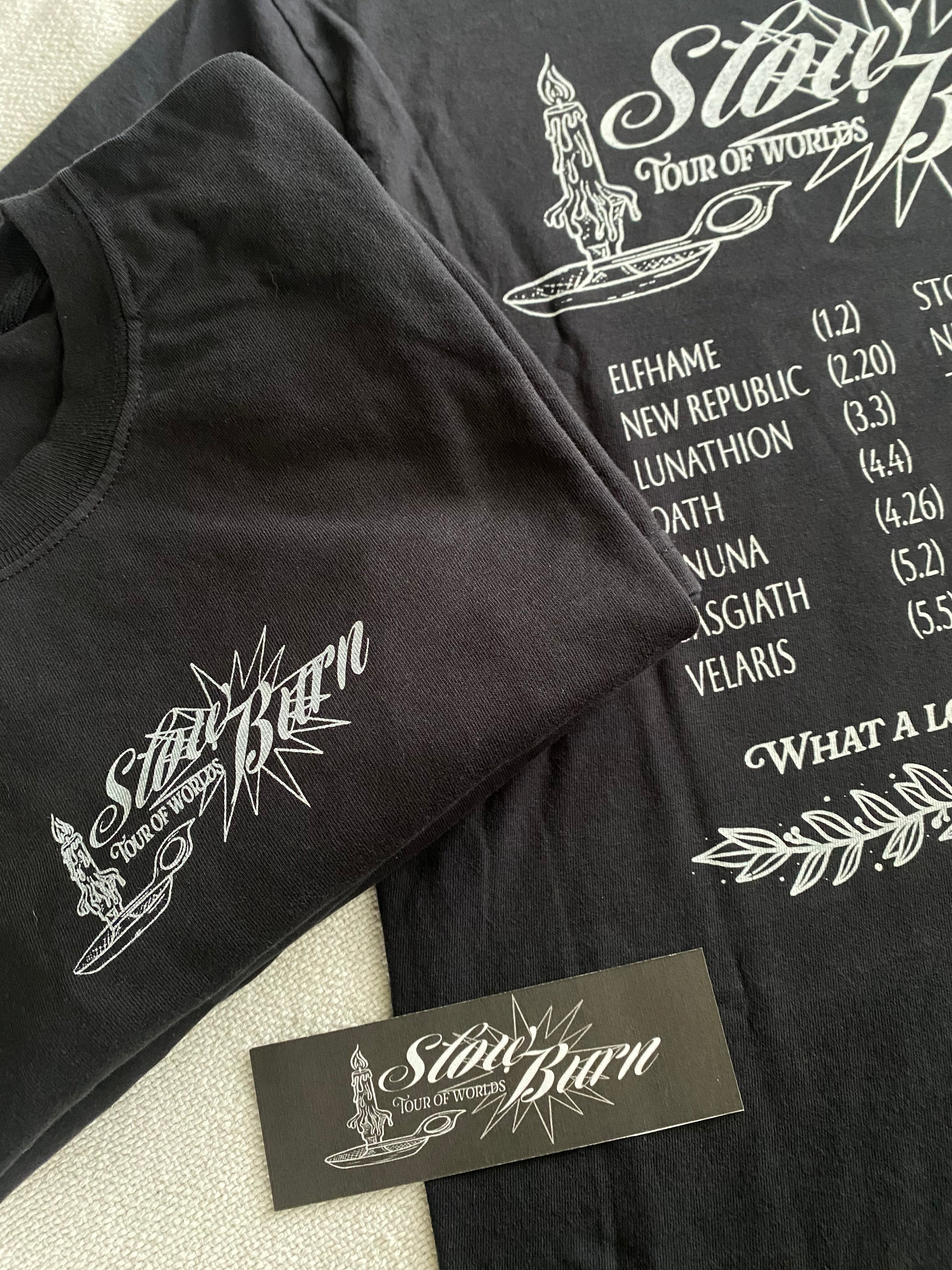 Slow Burn Worlds Tour Tee (PRE ORDER)